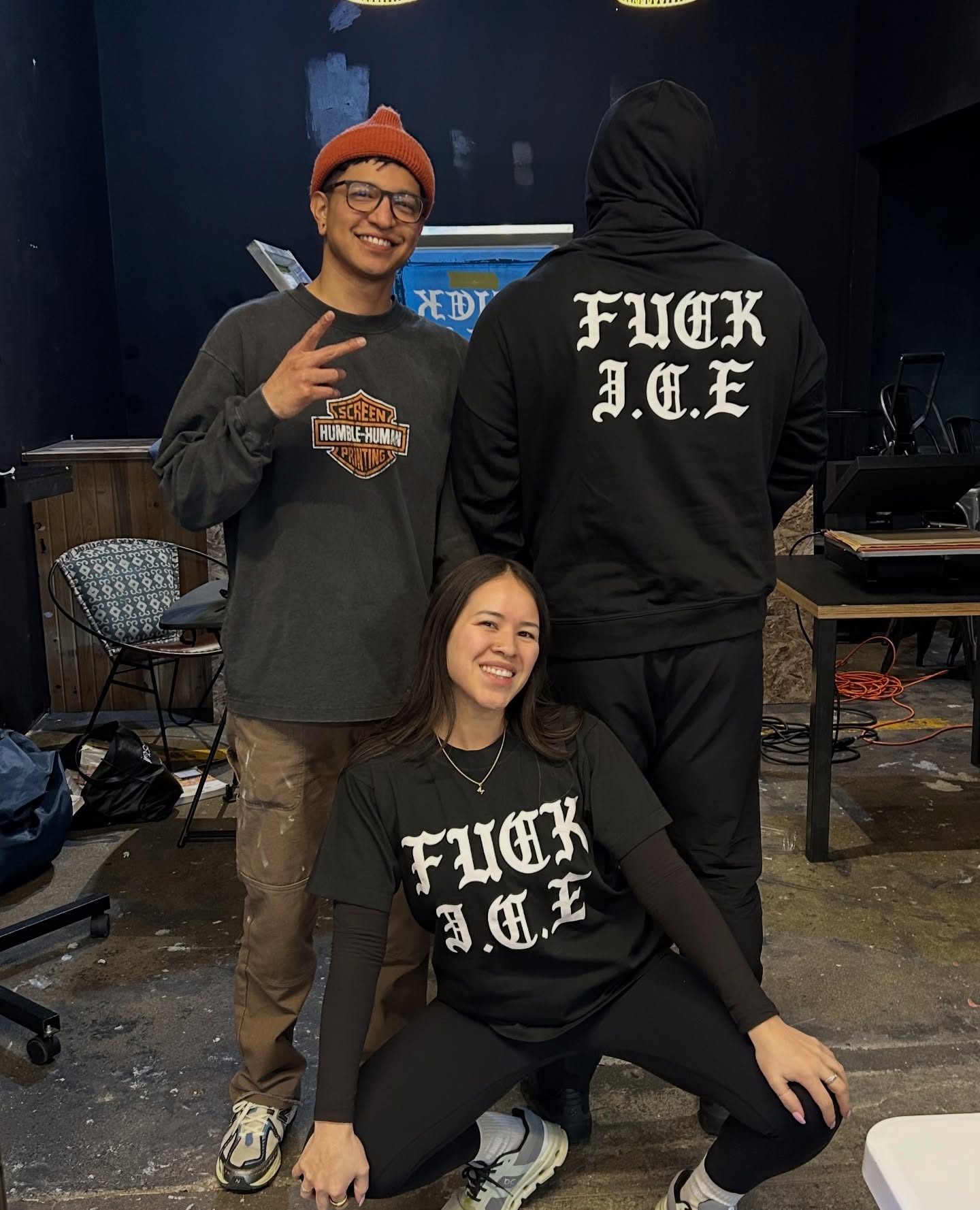 WE DID IT AGAIN! As a community, we raised $2,805 and printed over 300 garments! This event is possible thru @hhscreenprinting, our team of barista baddies, our HBIC, and our community who showed up, waited in line, and donated to the cause. Another donation to @co_immigrant 💕