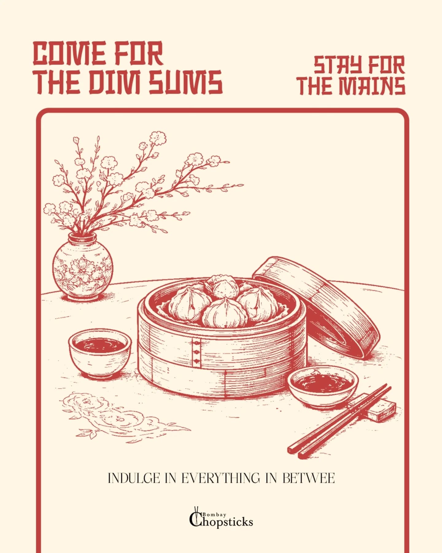 Come for the dim sums. Stay for the mains.
At Bombay Chopsticks, every course tells a story. From delicate dumplings to bold, flavour-packed mains, this is where cravings meet craft.
Indulge in everything in between.
.
.
Bombay Chopsticks Canada, dim sum restaurant, Asian fusion cuisine, best Chinese food Canada, dine in experience, The Wimpy's Wrath
.
#bombaychopsticks #dimsumlovers #asianfusion #canadaeats #chinesecuisine