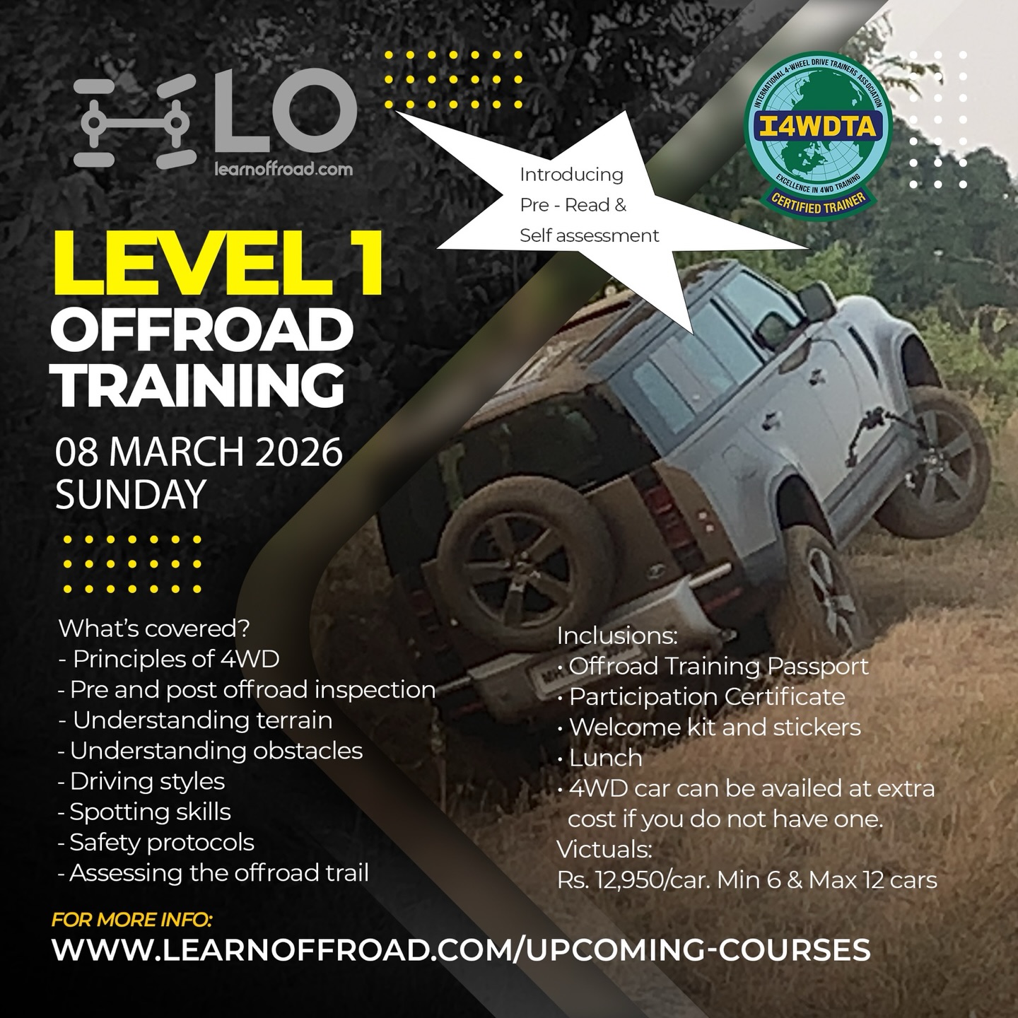 Ready to conquer the wild? 🌍 Get behind the wheel and master the art of offroading with our expert-led training sessions. Whether you’re a weekend warrior or a thrill-seeker looking to elevate your skills, our training is designed just for you! 🚙💨
Key Takeaways:
Master challenging terrains with confidence
Protect your vehicle from unnecessary damage
Boost your offroading knowledge and skills
It’s not just about the drive—it’s about the journey. Are you ready? 🌟
#OffroadAdventure #LearnOffroad #OffroadTraining #ExploreTheUnknown #thar fortuner jimny marutijimny endeavour defender mahindrascorpion scorpion landroverdefender defender110 offroadtraining offroadjunkie offroadschool offroadinstructor offroadacademy tharroxx