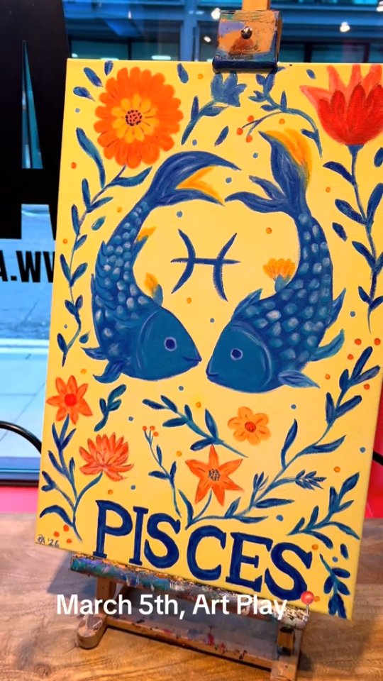 Pisces ♓️ season at Art Play
Come and join our zodiac sign sip and paint 🎨
#artplaylondon
#artplay #piscesseason♓️ #sipandpaintlondon
