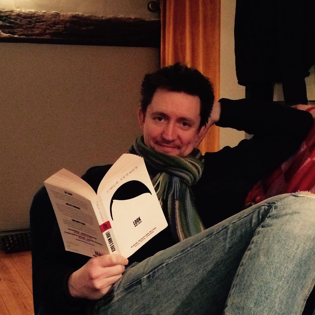 Lewis reclining in 'The Butlery', Sandwich Bay...