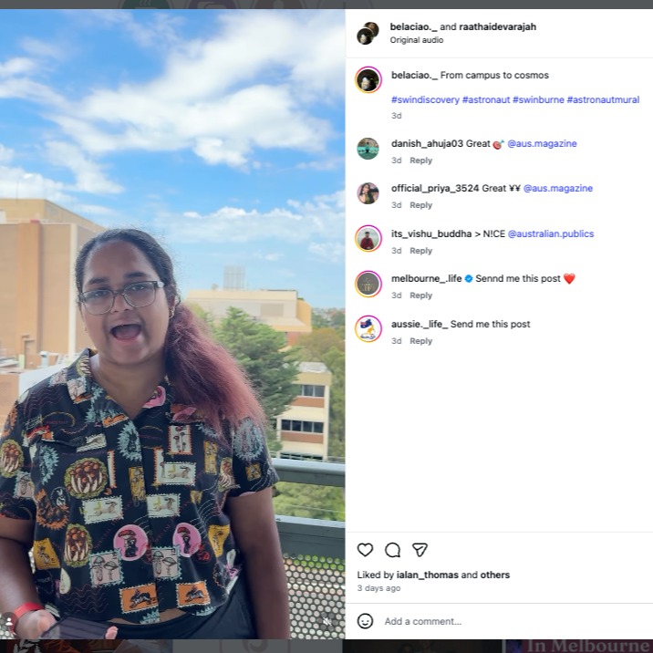 ... And the results are in! Last Friday during Swinburne's O-Week, #Media and #Communication students dashed around campus for #SwinDiscovery – finding random places and digging up fun facts to share with the world. Congrats to @belaciao._ 's winning team, who posted the most liked video of the day! Check out your Canvas feed for info on how to pick up your sweet prizes.
And don't forget to sign up to The Burne this semester!