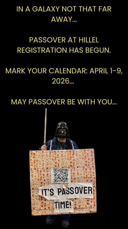 #ThrowbackTuesday to Passover 2022 and our Darth Seder.
May the fourth (cup of wine) be with you - and with us! Join Illini Hillel for Passover this year, April 1-9! Registration now open at illinihillel.org/passover2026