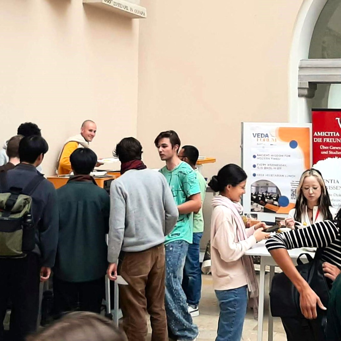 *
*Dear members and friends of Veda Forum,
We hope you had a wonderful festive winter season, your exams went successful and you had some time to recuperate and spend some good leisure time as well.
As the new semester has started we want to warmly invite you to the Activity Fair at Lichthof Zentrum on Wednesday, 25 February 2026.
We will be at the Stand 18 (Lichthof Nord-side), please come and get a refreshing, sustainable uplifting vegetarian snack and some friendly exchanges. We will be there from 9.30 am onwards 🙂
Our weekly meetings will start then from the following week (week 10).
The first event on Wednesday, 4 March, at 12.15 h in room KO2-F-174, Karl-Schmid-Strasse 4, 8006 Zürich will be a special welcoming session to our Veda Forum Club.
Please note that this semester we will have our weekly meetings on Wednesday in a new room ! KO2-F-174, Karl-Schmid-Strasse 4, 8006 Zürich !
It is just the next building to the Mainbuilding, where we had our meetings last semester.
Spread the word and invite your friends who might be interested in delving into progressive consciousness, proactive mindfulness and more.
See you there 🦚
#selfdiscovery #karma #dharma #sourcing #consciousness #evolution #vidya #veden #sustainability #mindfulness #selfesteem #spiritualgrowth #virtual #haribol #yoga #gitopanisad #vedaforumswitzerland #veda #yoga #uzh #vsuzh #ethz #impulsfabrik #mindful #ayurveda #bhaktiyoga #meditation #vegan #mantra #vegetarian #foodforthought #ayurveda