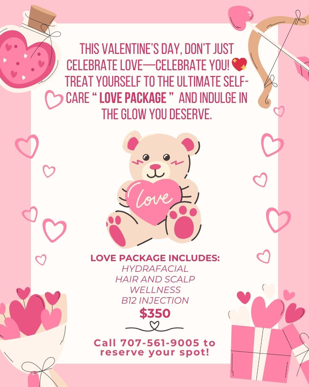 Self-love is the best love—because when you feel good, you radiate confidence! 💕 Book your Valentine’s glow-up today! ✨