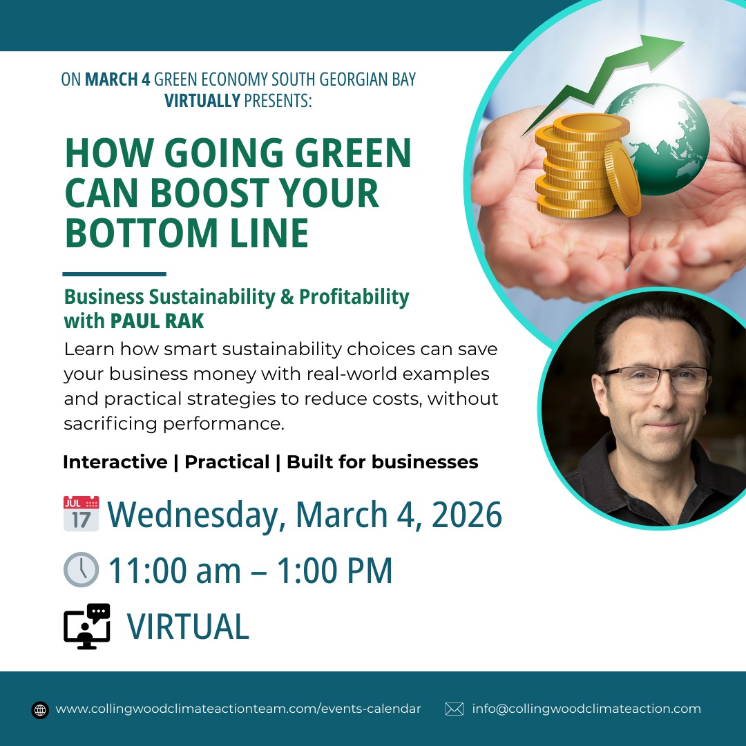 We’re going virtual! 💻✨Join us March 4th for an online workshop with Paul Rak designed to help businesses take meaningful climate action.
Couldn't make it in person in January? This is your chance to tune in from anywhere!
🎟️ RSVP to save your spot + receive the Zoom link. L1nk in B10.
#greeneconomy #greenbusiness #sgb
