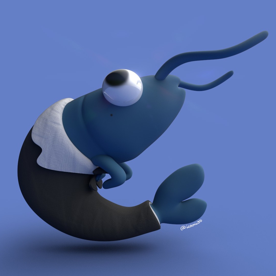 La fameuse crevette Ado ou Tempurado issue du magnifique clip ビバリウム (Vivarium) et de la pose (un peu) étrange d'Ado. 💙🌹
Le modèle est disponible gratuitement sur le Cults3D d'Icami3D !
#ado #vivarium #music