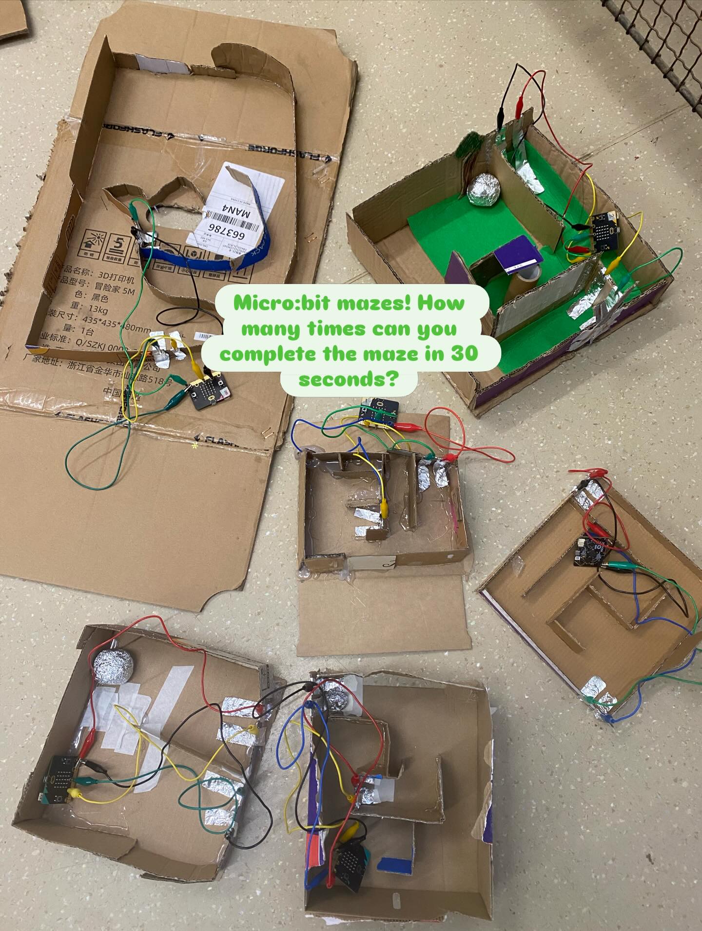 The code was a bit dodgy for this one, but we had fun anyway!! On Thursday we made micro:bit mazes, using our new Beaver Bot, card, tin foil, code and crocodile 🐊 clips to create a circuit. #codingforkids #younginnovatorsclub #stemeducation
