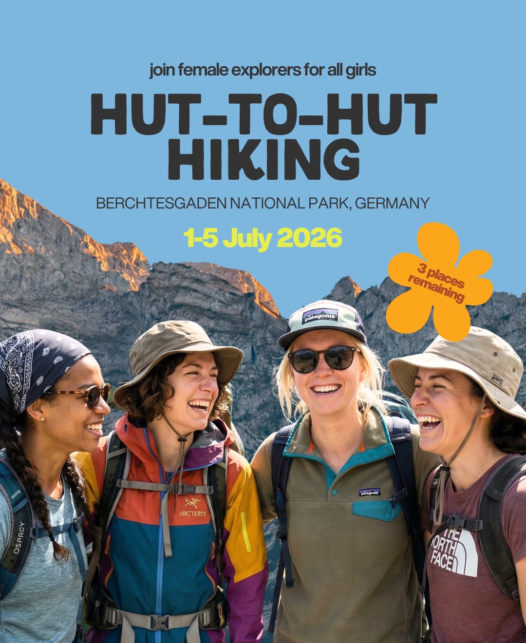 📣 There’s only 3 spots left on our five day Hut-to-Hut Trek through the insanely beautiful Berchtesgaden National Park this summer, 1-5 July 🏔️
We’ve crafted the perfect balance of breathtaking trails, manageable daily distances, expert guiding, scenic huts, great food, and our usual fun vibe that will make you feel right at home 💫
If you’ve never done a hut-to-hut or multi day alpine trek this is great place to start. Only 3 places remaining. Comment MOUNTAIN below and we’ll send you all the info straight to your DMs 📥
#Berchtesgaden #AdventureGirls #HikerGirls #GermanAlps #FemaleExplorersUK