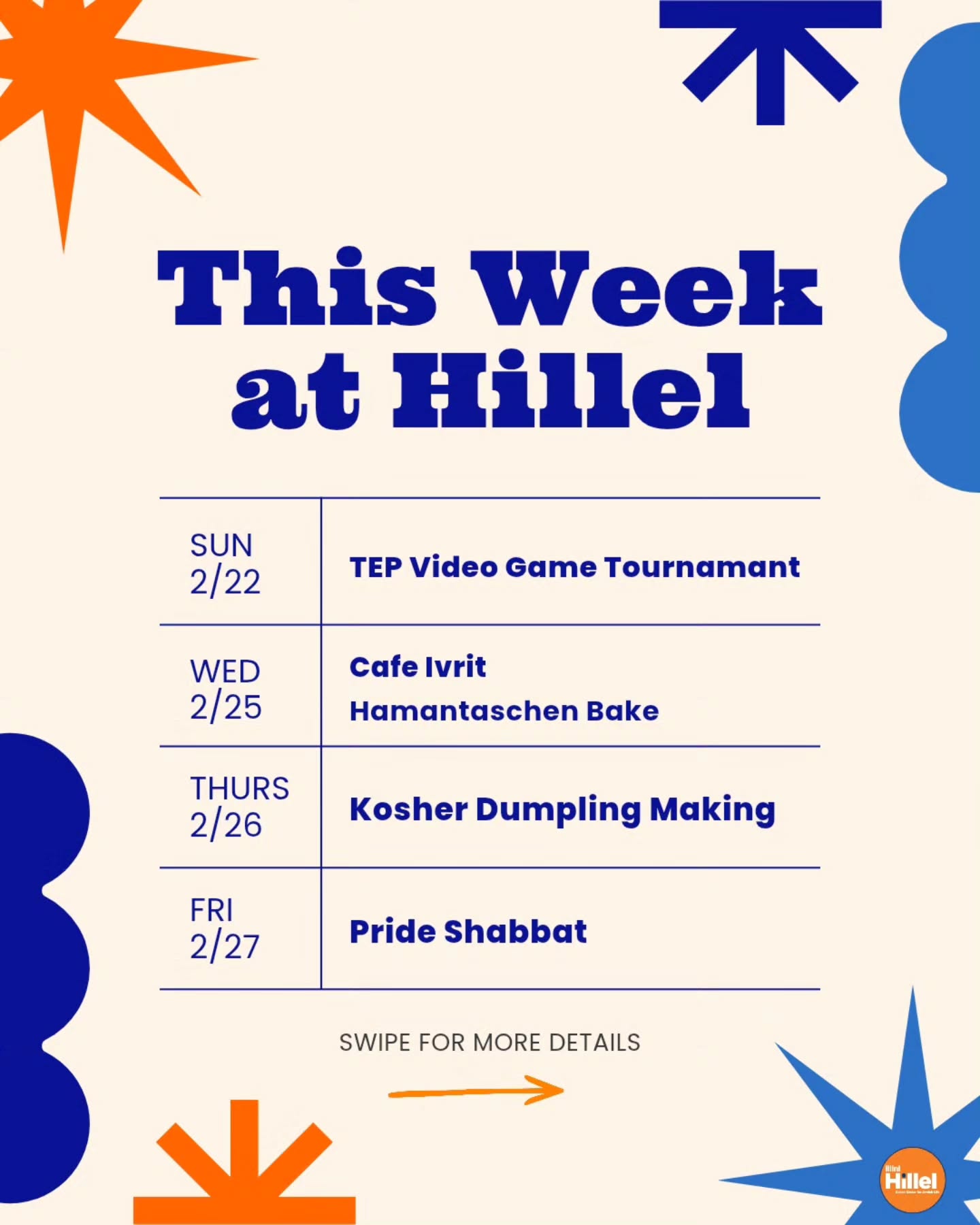 Join us this week at Illini Hillel!