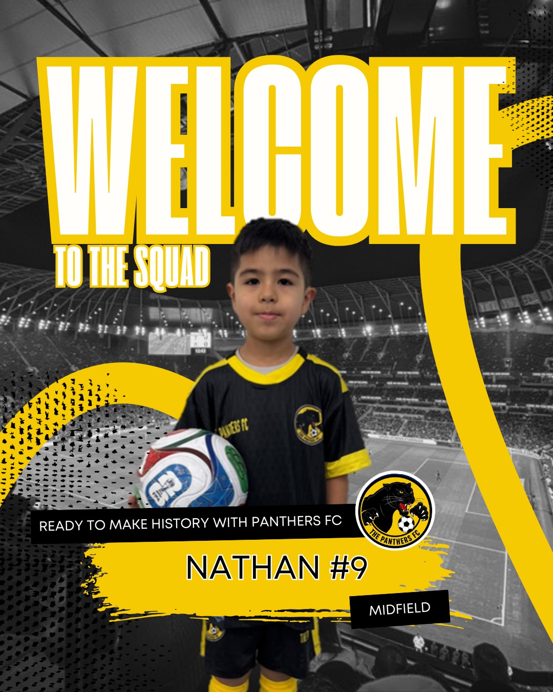 🔥 Welcome to the Family, Nathan! ⚽💛🖤
The Panthers FC team is growing bigger! We’re excited to welcome Nathan— a talented midfielder ready to make history with us.
Let’s go #PanthersFC! 💪🐾
#YouthSoccer #SoccerSchool #SoccerAcademy #TinleyParkSoccer #OrlandParkSoccer #SpringSoccer