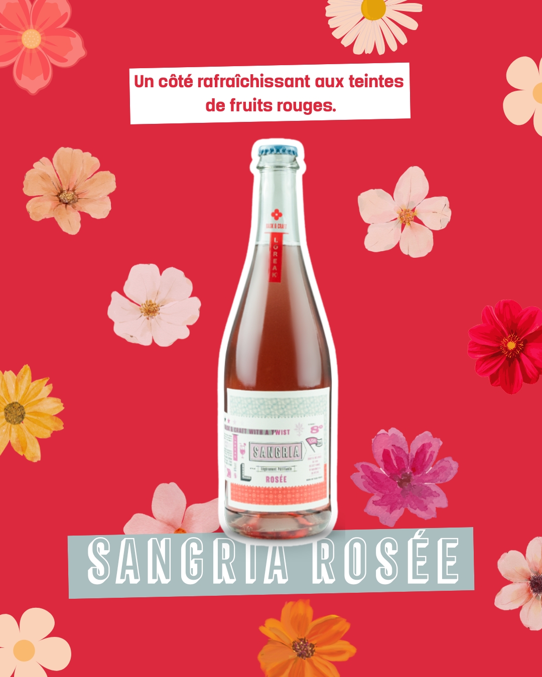 Vous ne connaissez toujours pas nos sangrias Loreak ? 🌸
Laissez-nous vous les présenter ! ✨
🍹 Une sangria rosée rafraîchissante, avec des teintes de fruits rouges
🍹 Une sangria rouge au goût caramélisé de fruits rouges, d’orange et de pamplemousse
🍹 Une sangria blanche aux saveurs de fruits exotiques, d’abricot et de pêche
Alors, prêts à vous laisser tenter ? 🥰
~
Oraindik ez dituzue gure sangria Loreak ezagutzen ?🌸
Utzi gituzue aurkezten !✨
🍹Freskagarria den sangria gorrasta, fruitu gorri tinta batekin
🍹Fruitu gorri, liranja panplemuzaren bidez gustu karamelizatu bat duen sangria gorria
🍹Sangria xuri bat, fruitu exotiko, abrikot eta mertxikako zaporeko sangria xuria
Beraz, entseatzeko prest ?🥰
#loreak #sangria #local