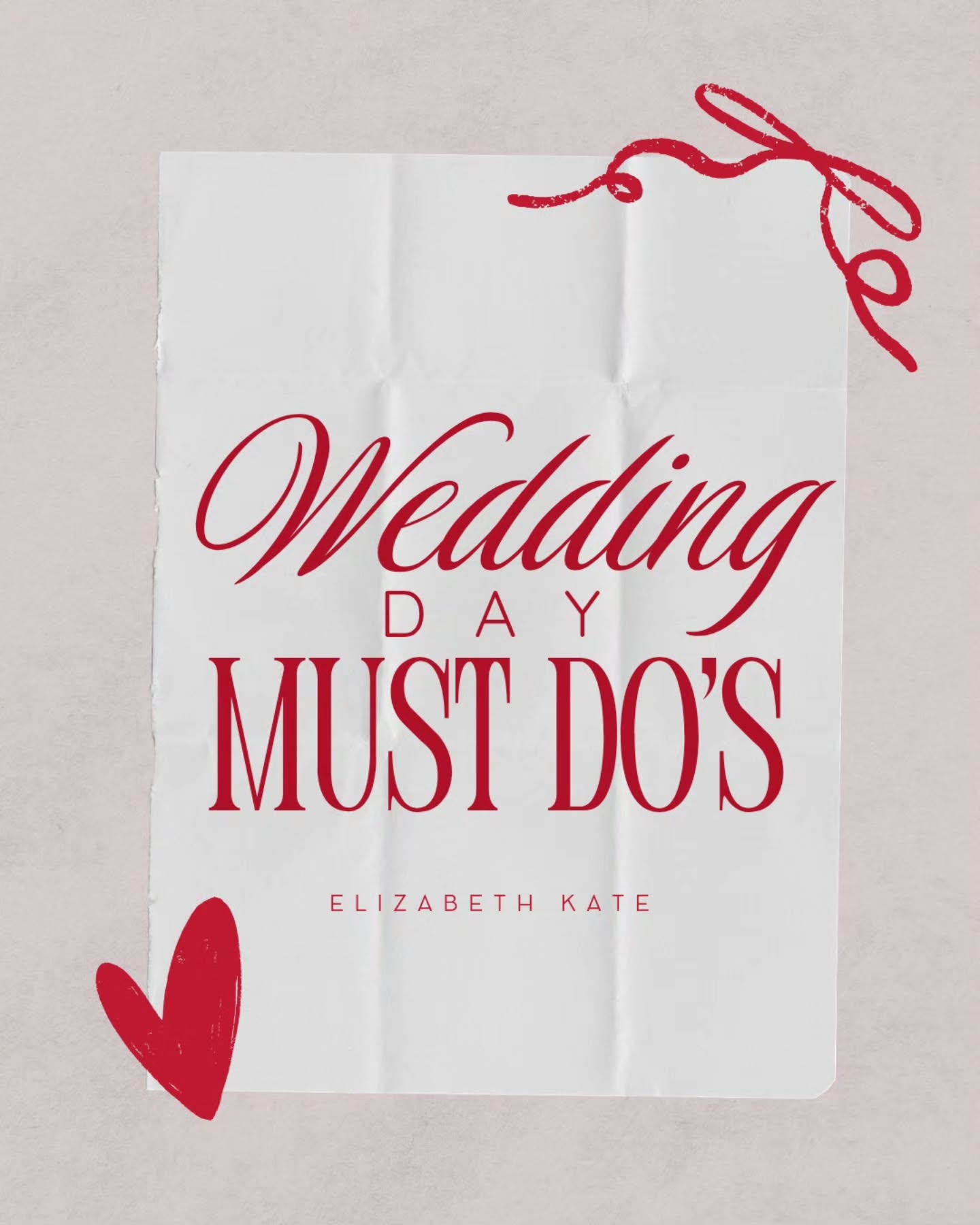 Wedding day must do’s 🤍
Save this for later + share with a bride-to-be 💍👇
#WeddingDay #WeddingPlanning #BrideToBe #WeddingInspo #WeddingTips