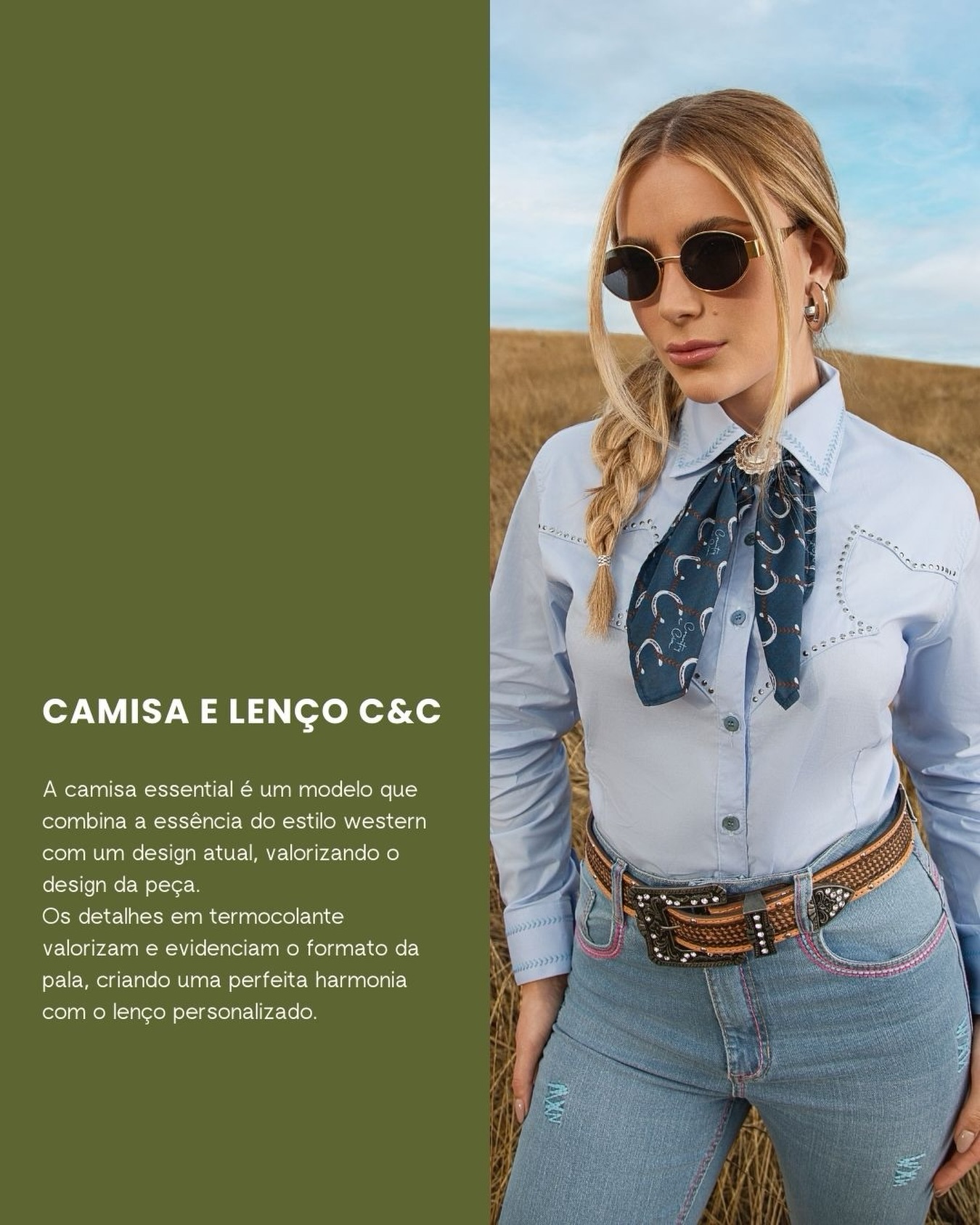 HORSE HORIZON 🐎 | Look Cowgirl |
REF: 3333 – Camisa Feminina Essential
#countryecia #modacountry #tendência #estilocountry