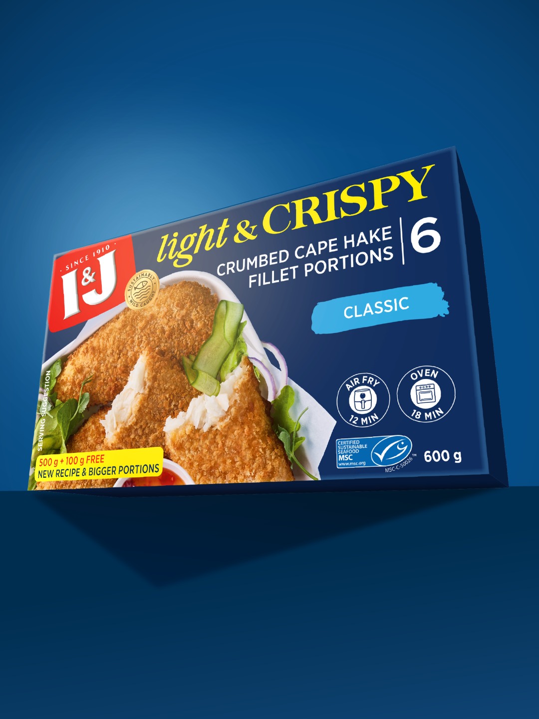 More on the plate. More to enjoy. Introducing our new Light & Crispy 600 g, now with bigger portions…