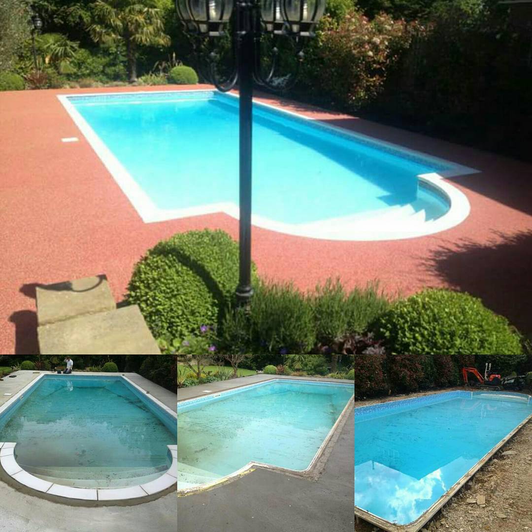 Surround and copings removed. New surround and copings fitted. #poolrefurb #poolbuilder #swimmingpool #pool #refurb.
