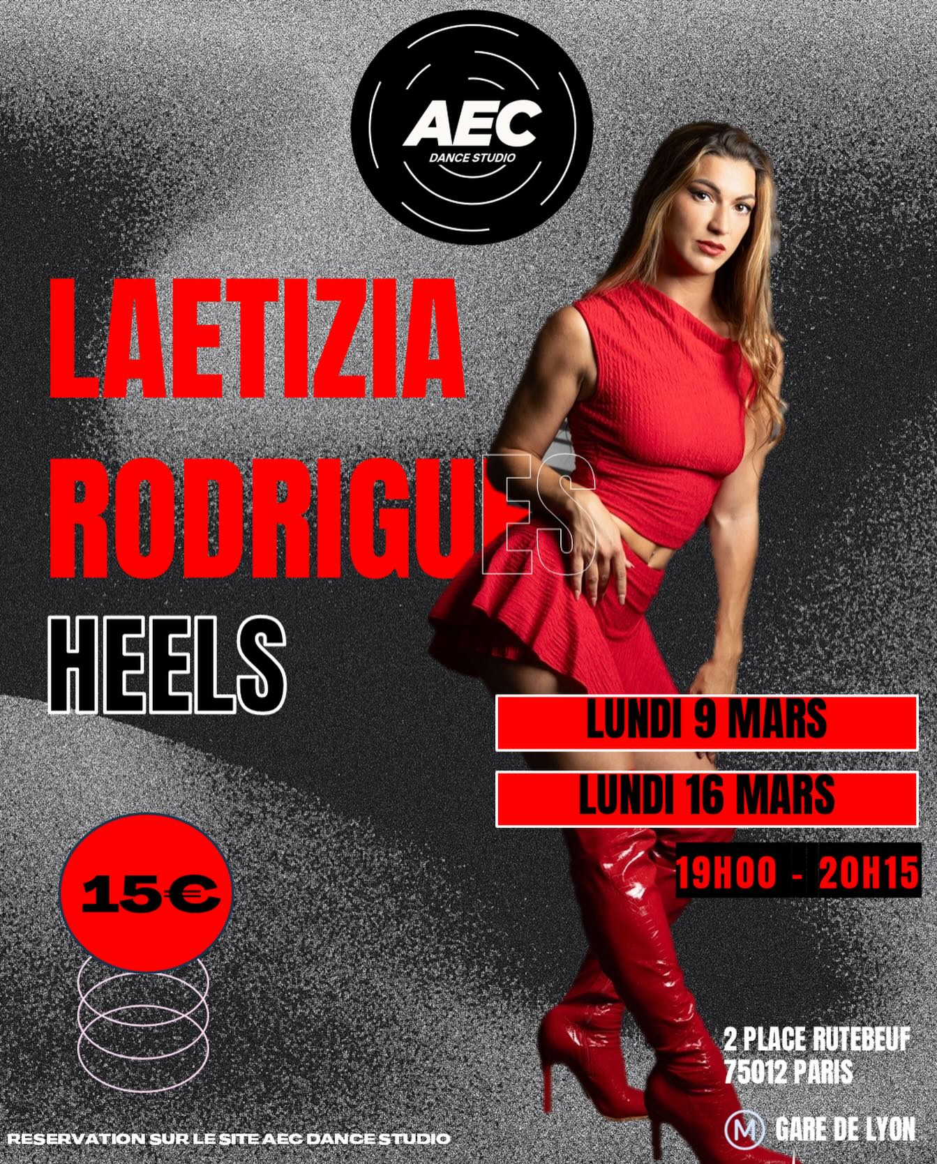 ❤️🔥HEELS CLASSES AVEC LAETIZIA❤️🔥
2 cours choreo accessibles pour tous les niveaux
Réserve ta place sur aecdancestudio.com 🦋