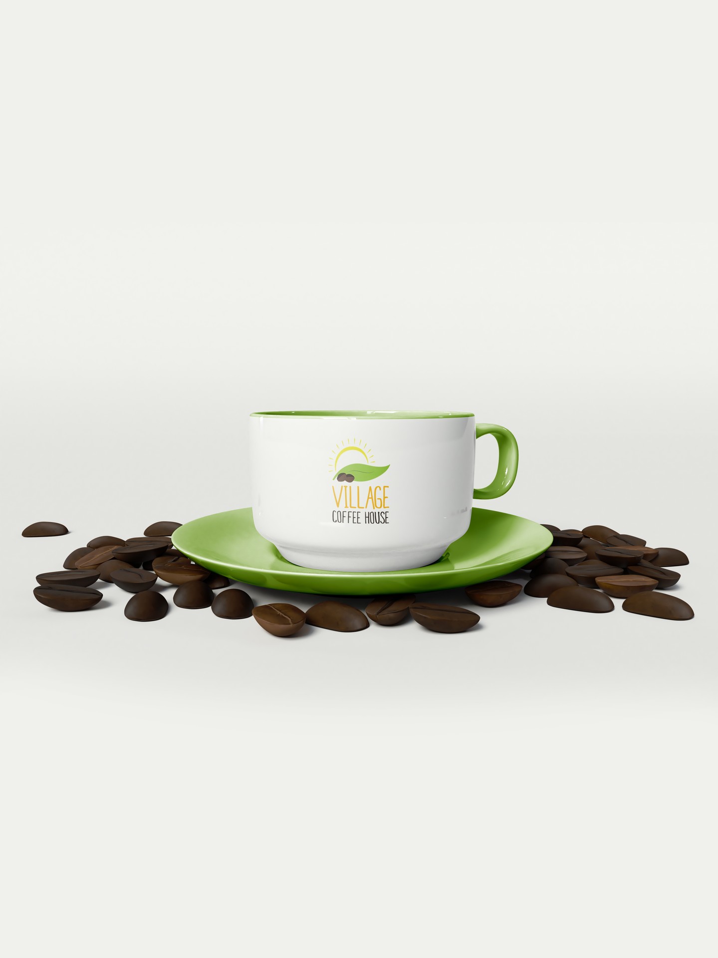 Logo Concepts: Village Coffee House • Townie Cafe House • Green Leaf Coffee ☕️☕️☕️