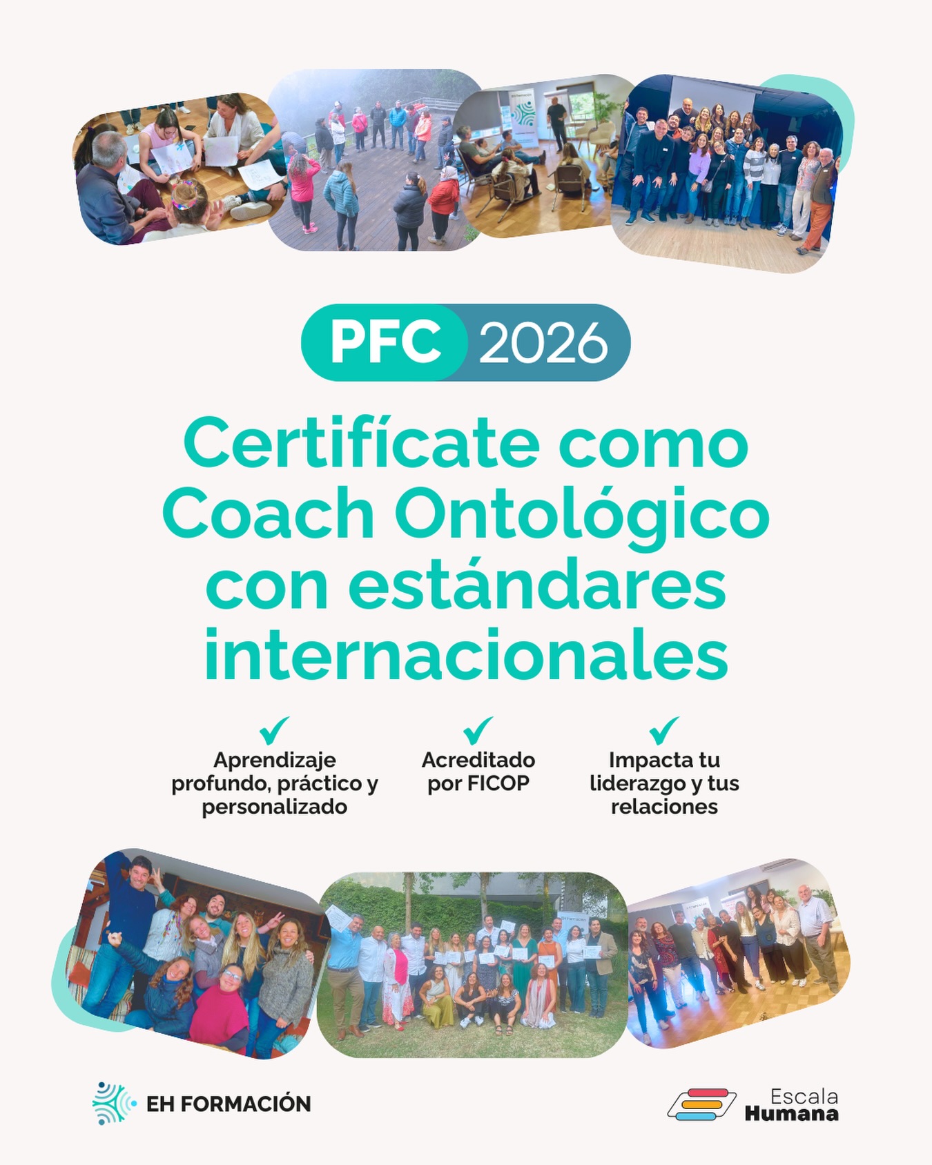 Lideras personas, coordinas equipos o sientes que es momento de dar un paso más en tu vida?
El PFC (Programa de Formación como Coach) está diseñado para quienes quieren desarrollar competencias reales y prepararse para acompañar a otros en procesos de cambio.
En el PFC ganarás:
✅ Herramientas y metodología para acompañar personas y equipos
✅ Mayor efectividad y mejores relaciones
✅ Gestión emocional y claridad en decisiones
✅ Capacidad de influir, movilizar y liderar con propósito
Si algo en tu vida o trabajo ya no te calza del todo, esa es la señal de que el PFC es para ti!
📅 Abril 2026 / Cupos limitados
💻 Virtual + presencial
🏅 Acreditado por FICOP @ficop.international
👥 Equipo con +30 años de trayectoria
📩 Escríbenos a ehformacion@ehumana.cl
#coachingontologico #formacioncomocoach