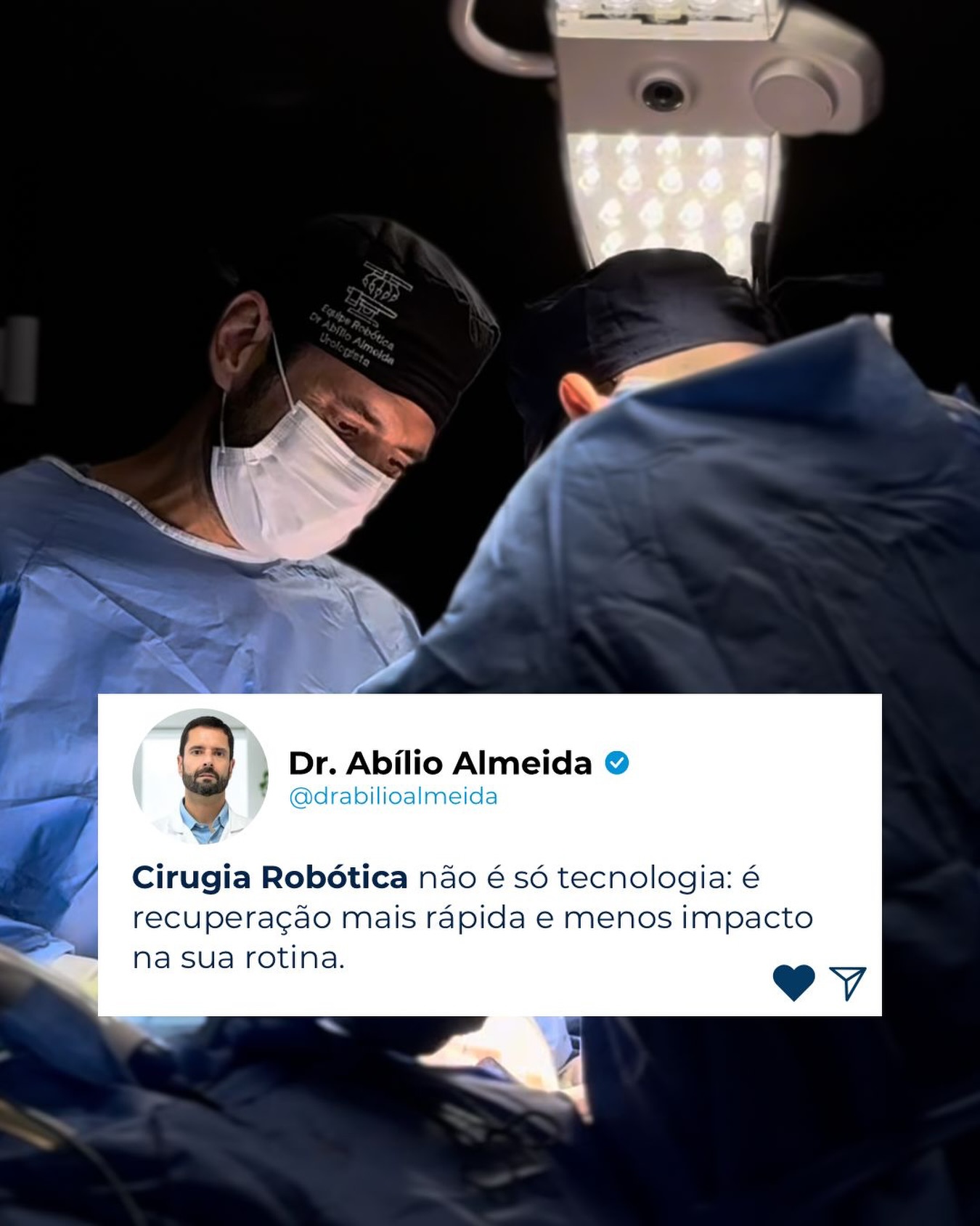 A cirurgia robótica representa um grande avanço também no pós-operatório.
✔️ Menor dor
✔️ Menor sangramento
✔️ Incisões menores
✔️ Recuperação mais rápida
✔️ Retorno mais precoce às atividades do dia a dia
Tudo isso graças à alta precisão dos movimentos e ao menor trauma cirúrgico.
Cada paciente tem sua evolução individual, mas a tecnologia trabalha a favor de uma recuperação mais confortável e segura.
✅ Tecnologia, precisão e cuidado com o paciente em todas as etapas.
#CirurgiaRobótica #Urologia #SaúdeDoHomem