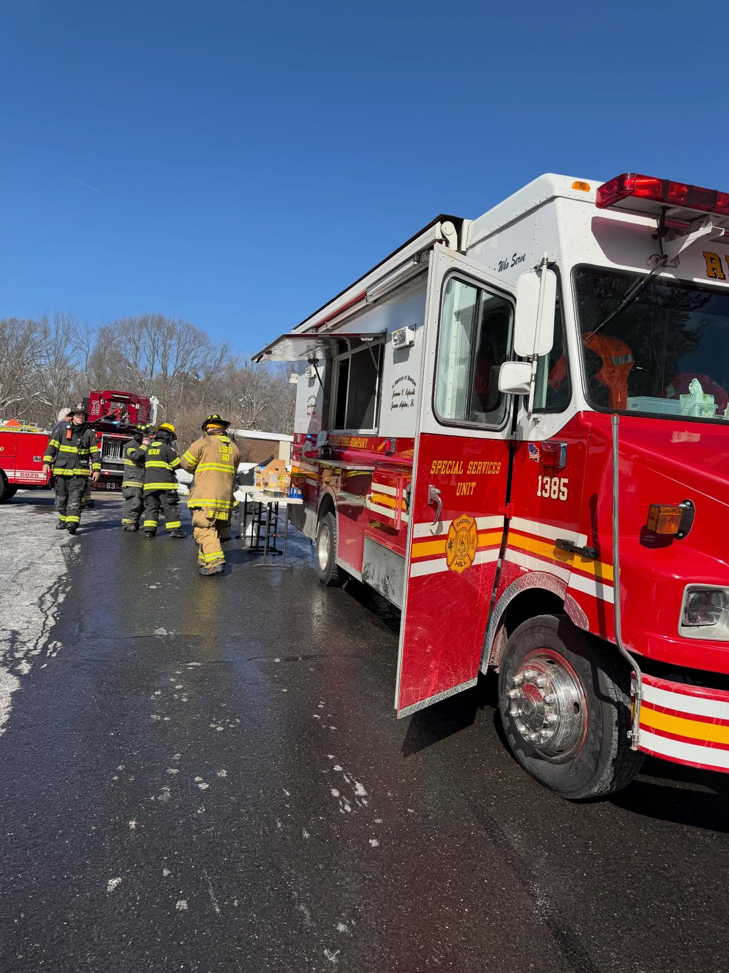 On Tuesday, February 24th, Rehab 13 responded to Lindenwold to assist the Lindenwold Fire Department at a multi-unit apartment complex residential fire.
Our crew operated on scene for over two hours, providing hydration, and a place for crews to rest and reset before getting back to work.
We’re always proud to answer the call and support our local departments when they need us. Strong work by all companies involved. Stay safe.
#Rehab13