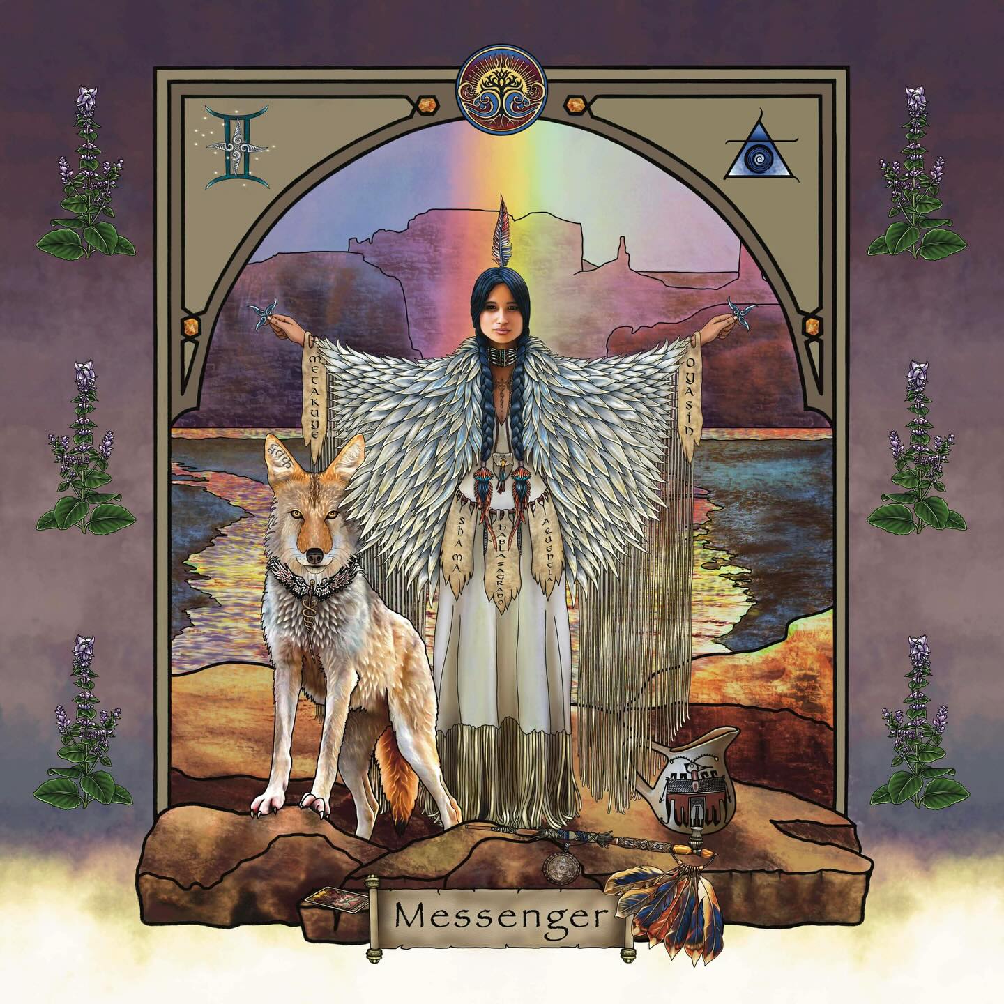 Which bones of the Messenger do you resonate with?
The Messenger is born from the constellation Gemini
Her Element is Air
Her Matron Goddess is Iris
Her Weapon is the Shuriken
Her Ally is Caduceus
Her Medicine Plant is Clary Sage
She Shapeshifts into Coyote
Her Tarot Card is the Lovers
Her Stone is Citrine
Her Sanskrit Word is Divine-Messenger
Her Test & Strength is Listening
She reclaims CONSCIOUS COMMUNICATION!
Bringing through the re-membered and new language of the healed feminine.
The Messenger reveals how the ‘spelling’ of words has kept our minds imprisoned and she invites us to reclaim powerful, purposeful, and sacred communication through lateral thinking and re-membering the roots of words.
Incredible medicine for us all- & deep layers for those on the hosted journey as we enter the Fire Horse Year.
#messenger #gemini #goddessiris #clarysage #shuriken