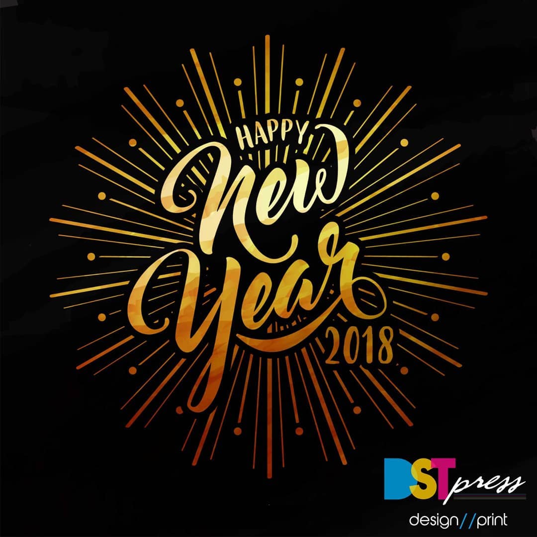 HAPPY NEW YEAR! #2018 #dstpress #printers #nottingham #party #newyear #bespokedesignandprint #forallyourprintingneedsandservices