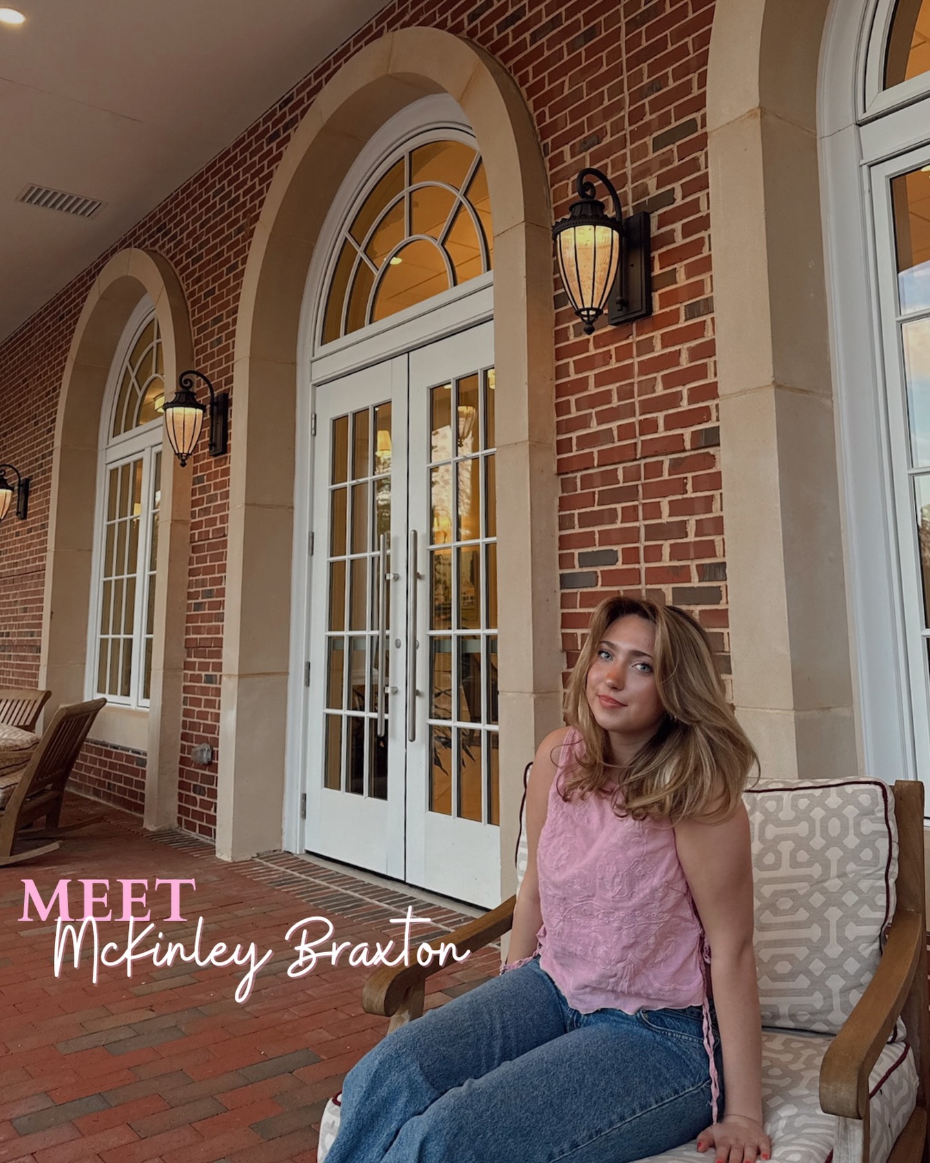 Welcoming the other half of our perfect spring Siglets, our beautiful freshman from Chapel Hill, NC, McKinley Braxton.🌸
McKinley sings soprano 1 and 2 in Sigs, and she’s majoring in strategic communications and media analytics with a potential minor in English!
“I love that Sweet Sigs has given me the outlet to pursue something I am most passionate about, music! Not only has it given me an outlet, but it has also provided me a lovely group of girls that share the same interests as me. There is nothing more fulfilling than singing your favorite songs with a pink-loving community.” — @mckinleybraxton
McKinley, you’ve already added so much love and passion into our group! We love you and can’t wait to see what you continue to bring to Sigs.🤍