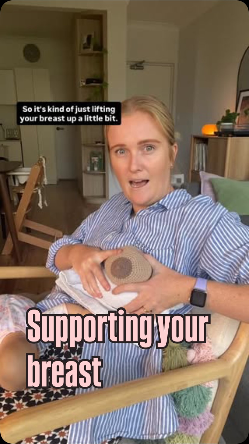 Here are some tips on supporting your breast and working with the angle of the dangle!