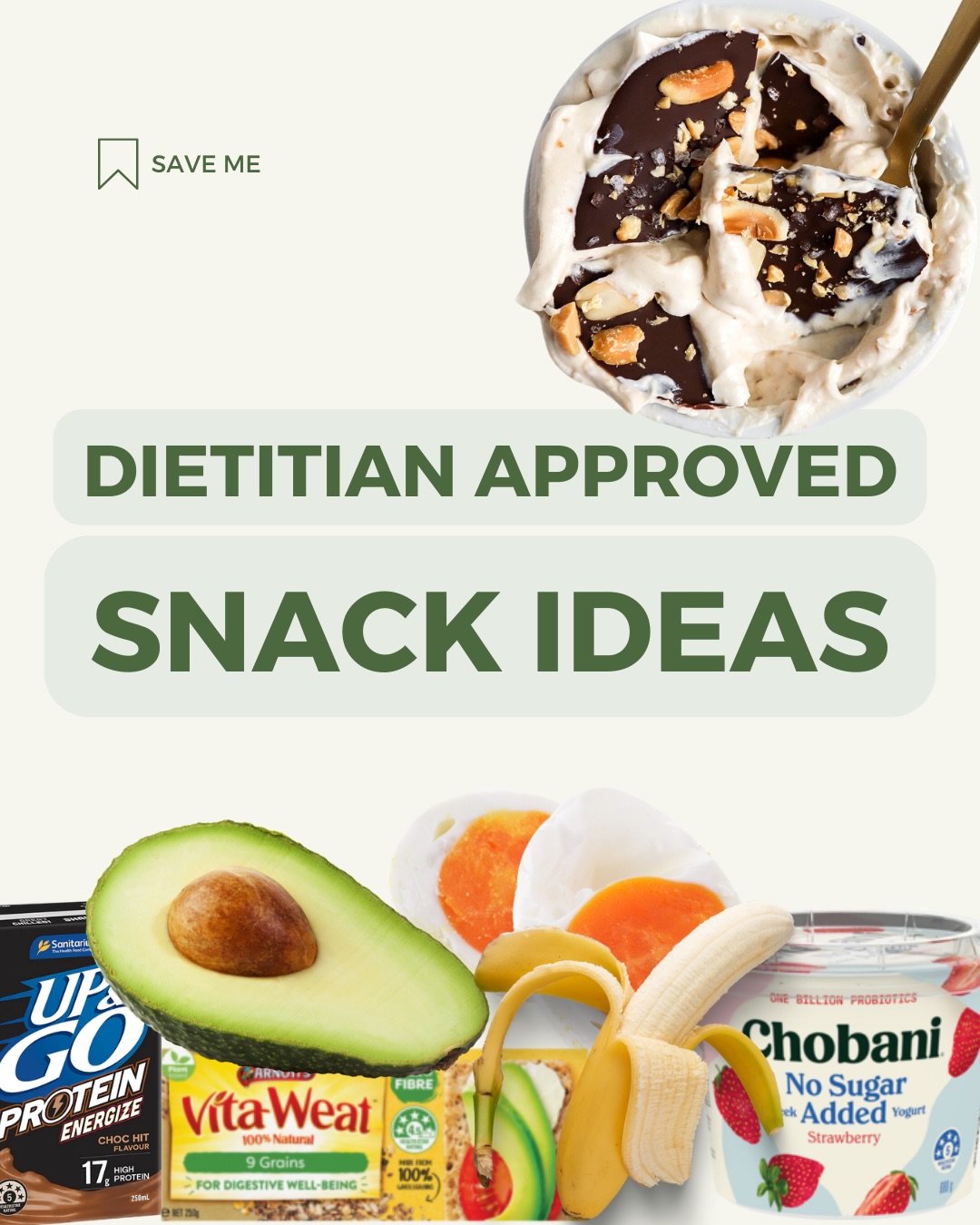Snacks - so important and yet so often under utilised!!
Snacks are great for ensuring we are getting enough nutrition in across the day but also so we don’t get home from work and eat an entire packet of biscuits 5 mins before dinner (it happens).
Our snacks should be much more substantial than what typical “what I eat in a days” portray and ideally contain a source of fibre & protein for improved satiety & stable blood sugar levels.
Save this post for your next supermarket shop!🍌🍿🥜
#snackideas #dietitian #nutritionist