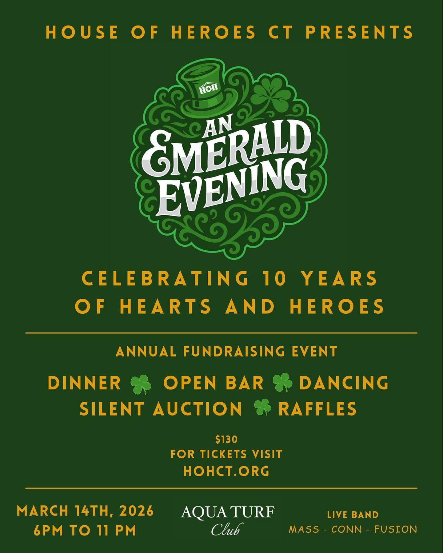 🚨 19 DAYS UNTIL MARCH 14 🚨
That’s it. Nineteen days until we come together to support our local veterans at the House of Heroes Connecticut annual fundraising event.
And here’s the kicker — 🎟️ ticket sales CLOSE Monday, March 9th.
That means you’ve got just 14 days left to grab yours.
If you’ve been meaning to buy tickets… this is your sign.
If you’ve been “waiting to see”… don’t wait.
If you care about supporting veterans right here in Connecticut… show up.
Dinner. Live music. Open bar. An incredible cause.
But none of it happens without YOU in the room.
Let’s pack the house and make a real impact.
👉 Buy your tickets now before we close sales on March 9th.