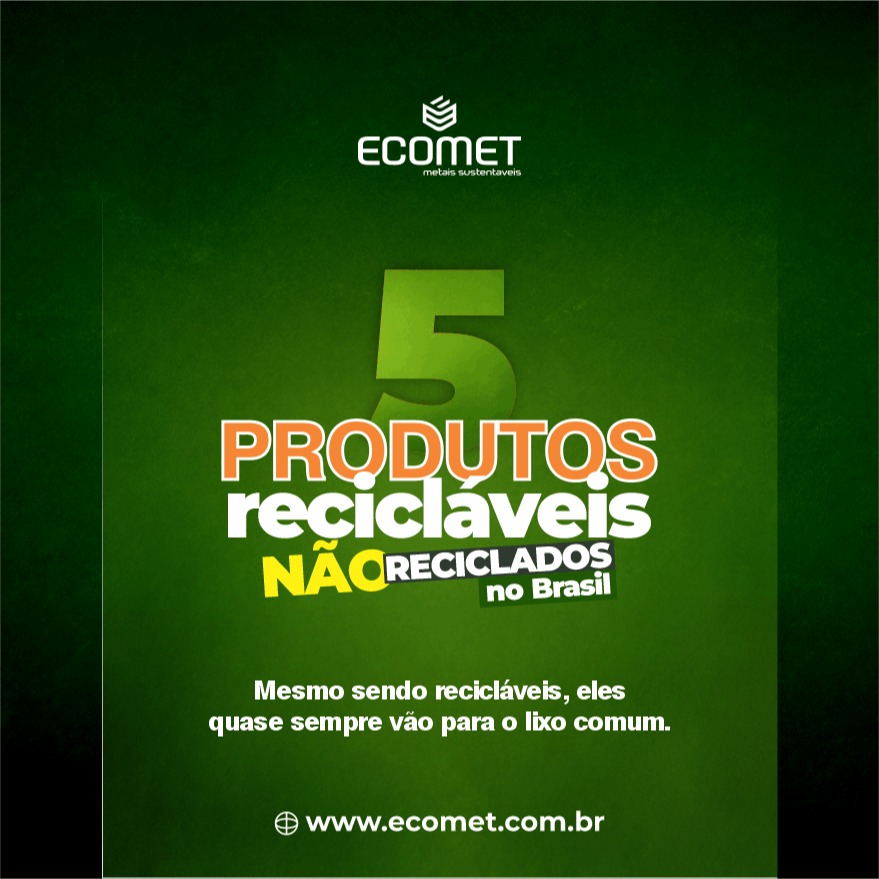 EDUCAÇÃO E RECICLAGEM
5 Produtos recicláveis que NÃO são reciclados no Brasil
.
🚩 Copos Descartáveis (PS)
🚩 Isopor (EPS)
🚩 Embalagens Longa Vida
🚩 Blister de Medicamentos
🚩 Cápsulas de Café
.
Mesmo sendo recicláveis, eles quase sempre vão para o lixo comum
.
.
COMPRAMOS SUCATA
✅ Cobre Vermelho
✅ Cobre Misto
✅ Cobre de Quarta
✅ Latão Peça
✅ Radiados de Metal
✅ Radiador AL/CU
✅ Bronze
.
Departamento Comercial:
RS 📞 51 99723.9229
SC 📞 51 99120.2621
.
🌐 www.ecomet.com.br
.
Juntos somos mais fortes.
Nós somos a Ecomet
.
👉 MATRIZ: Rua Ítalo Raffo, 255 - Distrito Industrial - Cachoeirinha/RS
☎ 51 3441.3444
.
👉 FILIAL: Rua Álvaro Silveira, 313 - Galpão 1 e 2 - Araquari/SC
☎ 47 4106.9888
.
#industria #gestaoderesiduos #reciclagem #metaisnaoferrosos #meioambiente #sustentabilidade #logisticareversa #recycling