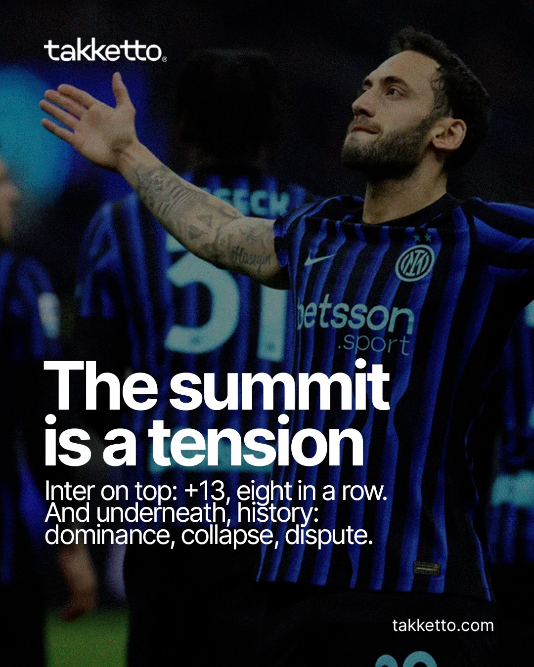 Inter, top on their own: +13 after a 2–0 win over Genoa.
But this summit carries two memories.
April 22, 2007: the Scudetto sealed with five games left and a 16-point cushion.
May 5, 2002: Lazio 4–2 Inter, the day it all slipped.
Between dominance and the wound is where a title’s weight lives.
Which of these years stays with you?
#takketto_ #inter #ronaldo #scudetto