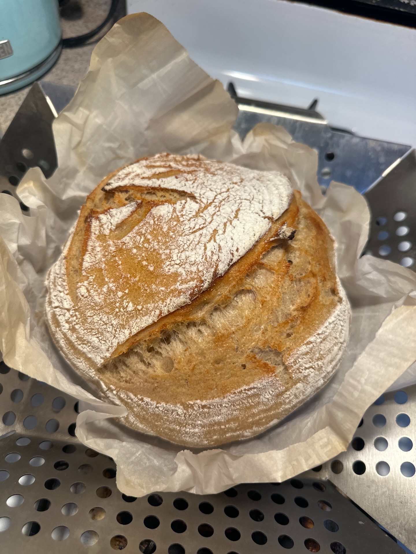 Just a few things from the last couple of days.
Baked a couple of loaves of bread- both sour dough but one was an einkorn - lupin loaf- which is denser like a rich bread- but still ever so delicious and low carb- high protein.
The one in the pic was more of a normal sourdough loaf. Gary Laser Eyes is the name of our starter, and I think it suits her. I have been feeding Gary. Dark rye flour to begin with and procured this starter from someone who had it going for a while. I want to get one from the Oregon Trail and one from the Black Plaque- it’s pretty cool the history with these starters.
I am walking 31 miles with my dog and sometimes dogs in the month of March to help raise awareness and some funds for the American Cancer Society. I am out here walking anyways we might as well do it with intention! Donation link in my bio! Whatever you donate I will give you off on your next tattoo! Donate $10, get $10 off your next tattoo- and so on! 💜🙏
Had a blast helping to create a visually whimsical story for this lovely lady who happens to also be a librarian! Ditching Chat GpT? Renew your library card! What a great time to let go of AI💜
Looking to book? Email me at healingarttattoo@gmail.com.
#tattoos #sourdough #ladytattooers #dogwalkforcancerchallenge #tucson