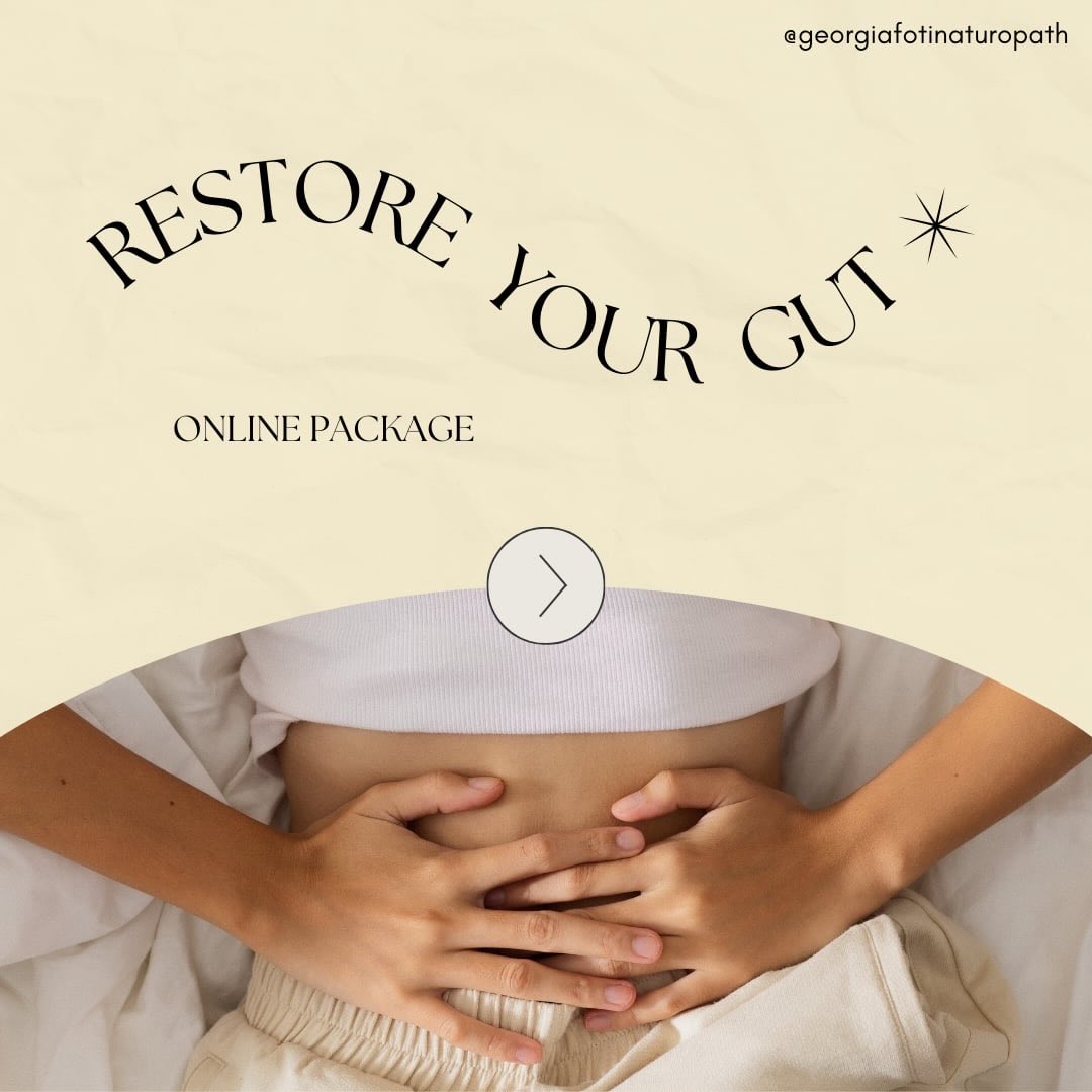 NEW Online Package ✨📢
Restore your digestive health in 16 weeks, from the comfort of your home.
Head to my website for all of the deets + to book your free discovery call.
