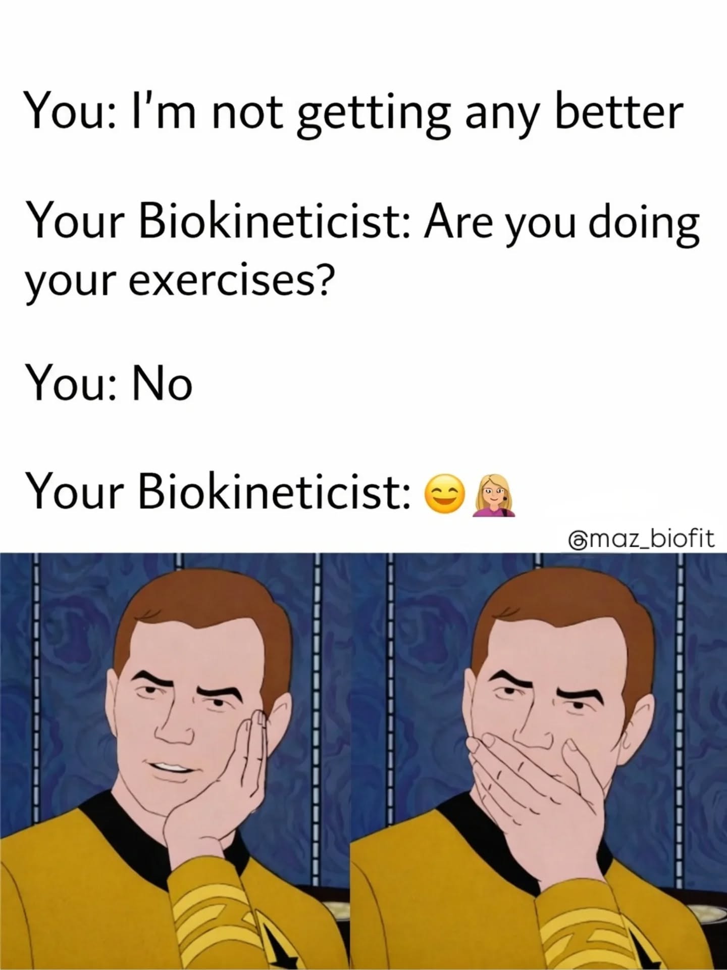 You wouldn’t ignore your doctor’s prescription and expect to heal.
So why do patients ignore their exercise prescription and expect different results?
Your rehab program isn’t a suggestion.
It’s a clinically reasoned treatment plan designed for your body, your injury, your goals.
As Biokineticists, we don’t hand out random exercises.
We prescribe movement to:
• Restore biomechanics
• Rebuild strength
• Retrain neuromuscular control
• Prevent recurrence
• Build long-term resilience
Appointments don’t fix you.
Participation does.
Consistency does.
Follow your exercise program like you follow your doctor’s advice.
Bios across South Africa 🇿🇦 — can we agree? 👇
Tag a fellow Biokineticist who has had this exact conversation this week.
#Biokinetics #BiokineticistSA #ExerciseIsMedicine #Rehab #MazBioFit