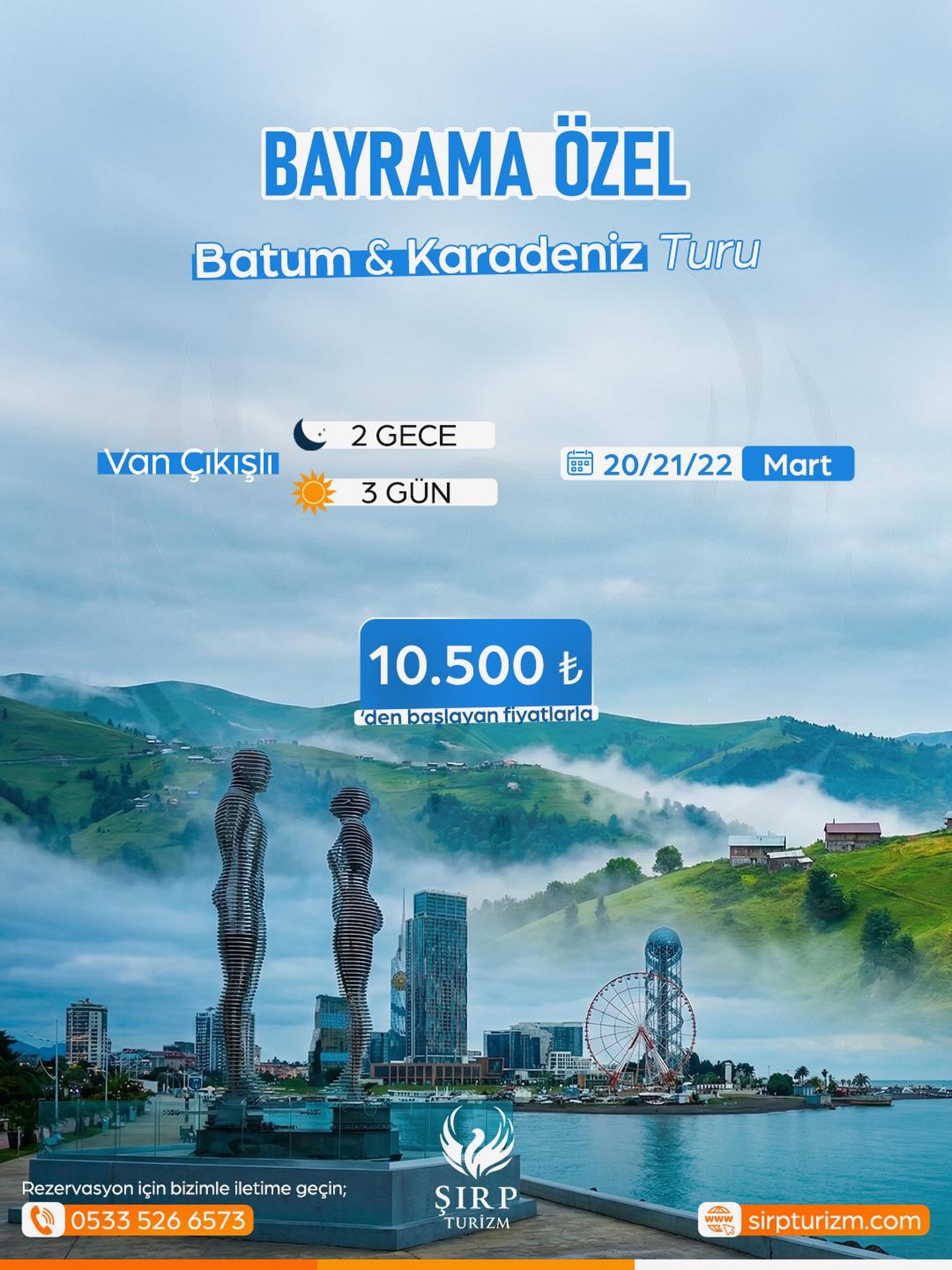BAYRAMA ÖZEL 🎉
✨ 🌊 2 GECE 3 GÜN
KARADENİZ & BATUM TURU 🌊✨
Karadeniz’in yemyeşil yaylalarında kaybolmaya, Batum’un modern dokusunu keşfetmeye hazır mısın?
🌿 Doğanın kalbinde
🏔️ Yaylaların serinliğinde
🌊 Şelalelerin huzurunda
🏛️ Tarih ve kültür eşliğinde
🎉 Keyif dolu bir Karadeniz masalı seni bekliyor!
👥 Gruplara özel indirim mevcuttur ❗❗
🚨 Erken rezervasyon indirimi fırsatı ❗❗
━━━━━━━━━━━━━━━
📍 VAN ÇIKIŞLI
🚌 HAREKET & DÖNÜŞ
Hareket: 20:00
Dönüş: 24:00
💳 TUR BEDELİ
•10.500₺
Ön Ödeme: 2500₺
👦👧 Çocuk Fiyatları:
3–5 Yaş: 6.750₺
6–11 Yaş: 8.500₺
📅 Tur Tarihi
•19–22 Mart (Bayrama Özel)
━━━━━━━━━━━━━━━
📍 GEZİLECEK YERLER
🏔️ GÜMÜŞHANE
• Karaca Mağarası
🌊 TRABZON
• Sümela Manastırı
• Trabzon Ayasofya Camii
• Çay Fabrikası
• Uzungöl
🌿 RİZE
• Fırtına Deresi
• Ayder Yaylası
• Gelin Tülü Şelalesi
• Eko Tur (Şenyuva – Zil Kalesi – Şimşir Ormanları)
🇬🇪 BATUM
• Piazza Meydanı
• Orta Camii
• Poseidon Meydanı
• Parlamento Binası
• Ali & Nino Heykeli
• Batum Sahil Bandı
• Batum Alfabe Kulesi
• Batum Ters Ev (Panoramik)
━━━━━━━━━━━━━━━
✅ FİYATA DAHİL HİZMETLER
🚍Turizm Paket Araçlarla Konforlu Ulaşım
🏣2 Gece 5 Yıldızlı Otel Konaklama
🧑🏫 Profesyonel Kokartlı Rehberlik & Refakat Hizmeti
🥐 3 Sabah Kahvaltısı
💛 Şirp Turizm güvencesiyle ayrıcalıklı organizasyon
🛡️ Seyahat Sigortası
☕️Araç İçi İkramlar
❌ FİYATA DAHİL OLMAYANLAR
🎟️ Müze ve Ören Yerleri Giriş Ücreti
🍽️ Öğle & Akşam Yemekleri
🚤 Ekstra Turlar (Eko Tur vb.)
🛍️ Kişisel Harcamalar
━━━━━━━━━━━━━━━
💛Hayalini kurduğun tatil, Şirp Turizm dokunuşuyla seninle…
☎️ Detaylı Bilgi & İletişim
📞 0533 526 65 73 | 0505 110 41 65
📍 @sirpturizm
🌐 www.sirpturizm.com
#sirpturizmlekesfet #şirpturizm #karadeniz #batum