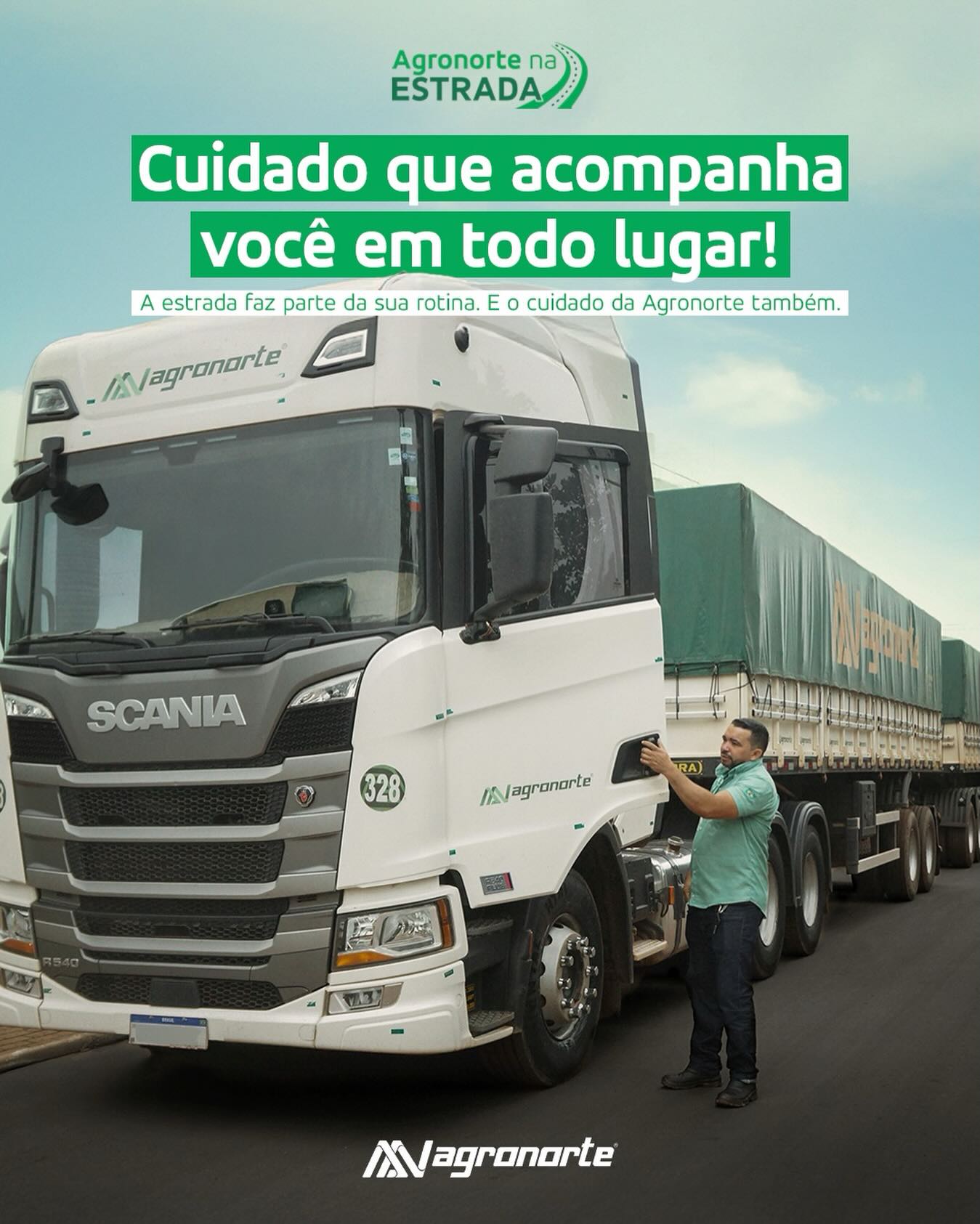 🛣️ Sua rotina impulsiona o Brasil. Nossa missão é cuidar de cada quilômetro dela.
A estrada não é apenas o seu caminho; é a sua jornada diária. Por isso, o cuidado da Agronorte não para na porta da empresa. Ele acompanha você em todo lugar, garantindo tranquilidade e confiança em cada entrega.
Agronorte na Estrada: Parceira em cada trajeto.
#Agronorte #AgronorteNaEstrada #CuidadoQueAcompanha #LogisticaBrasil #caminhoneiro