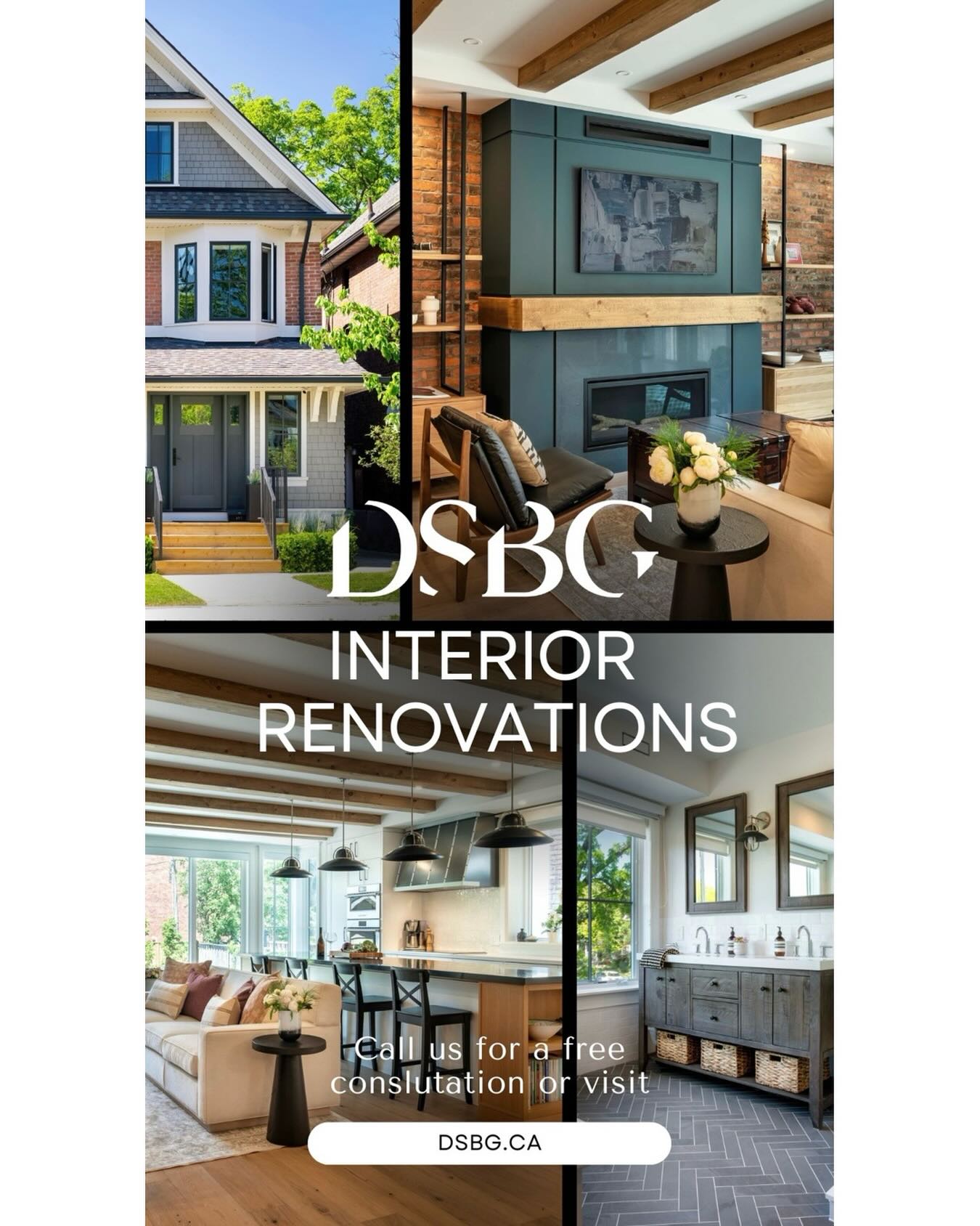 Transform your space into something exceptional.
From custom interior renovations to full basement transformations.
Contact us today for a free consultation.
Construction Management @dsbg.builds
“Every Great Project Starts With A Conversation. Start Yours With DSBG”
Call 416 367 3724
info@dsbg.ca
www.dsbg.ca
You Dream It…We Build It®
#YouDreamItWeBuildIt®
Architecture @structuredcreationsinc
Interior Design @northlandinteriors
Photography @craft_photo_video