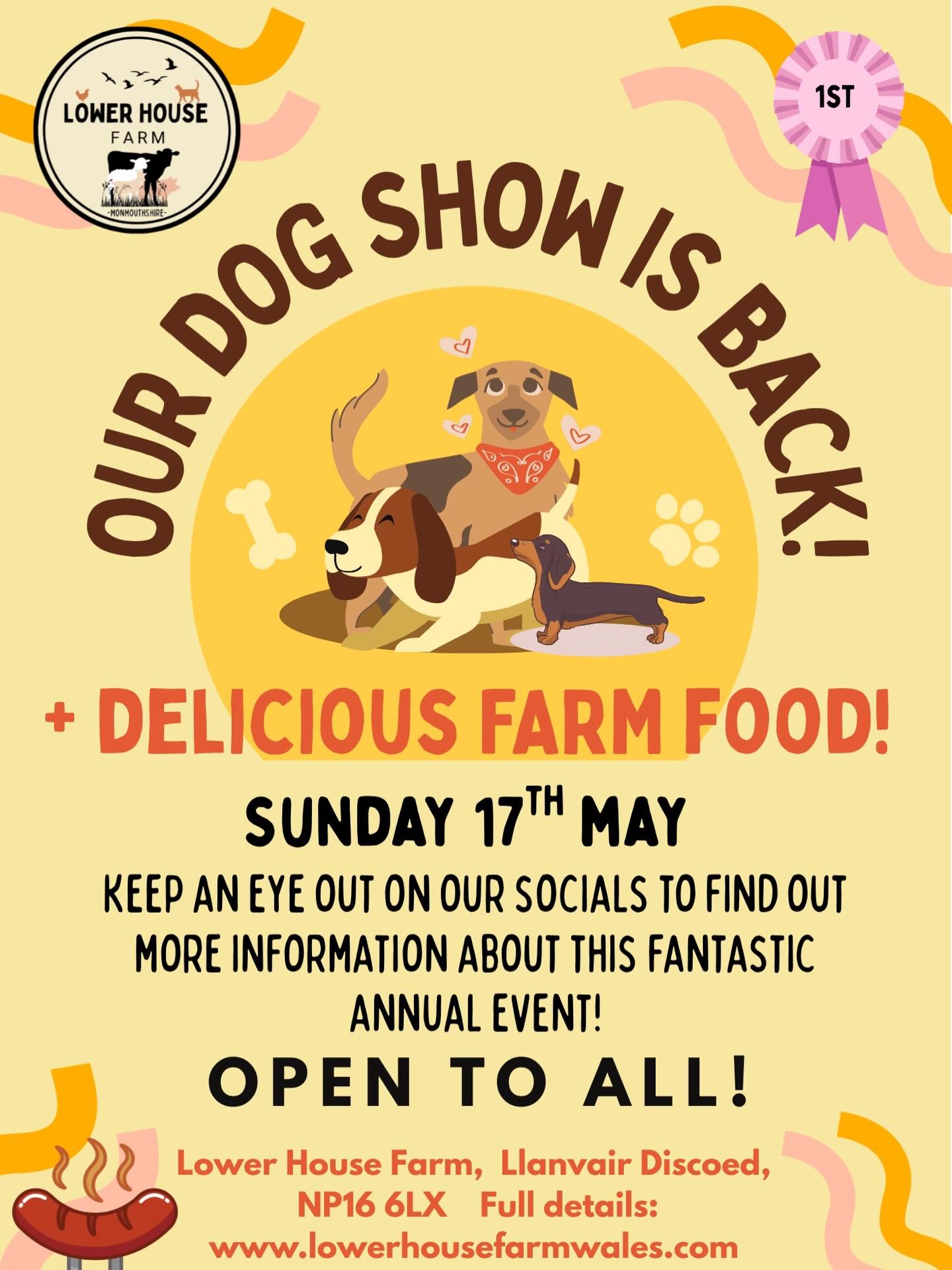 🔔Save the date! 📅 Our annual dog show is back!! 🦮🐶
The weather will (hopefully) be brighter and we will be opening up the farm for our dog show!
Don’t have a dog? Not a problem - this event is open to all! Alongside the dog show its a chance to see our animals, get some delicious farm reared food, watch the classes, visit our little farm shop and most importantly enjoy a day on the farm!
More details to follow but lock this one into your calendar ☺️
#dogshow #openfarm #dayonthefarm
