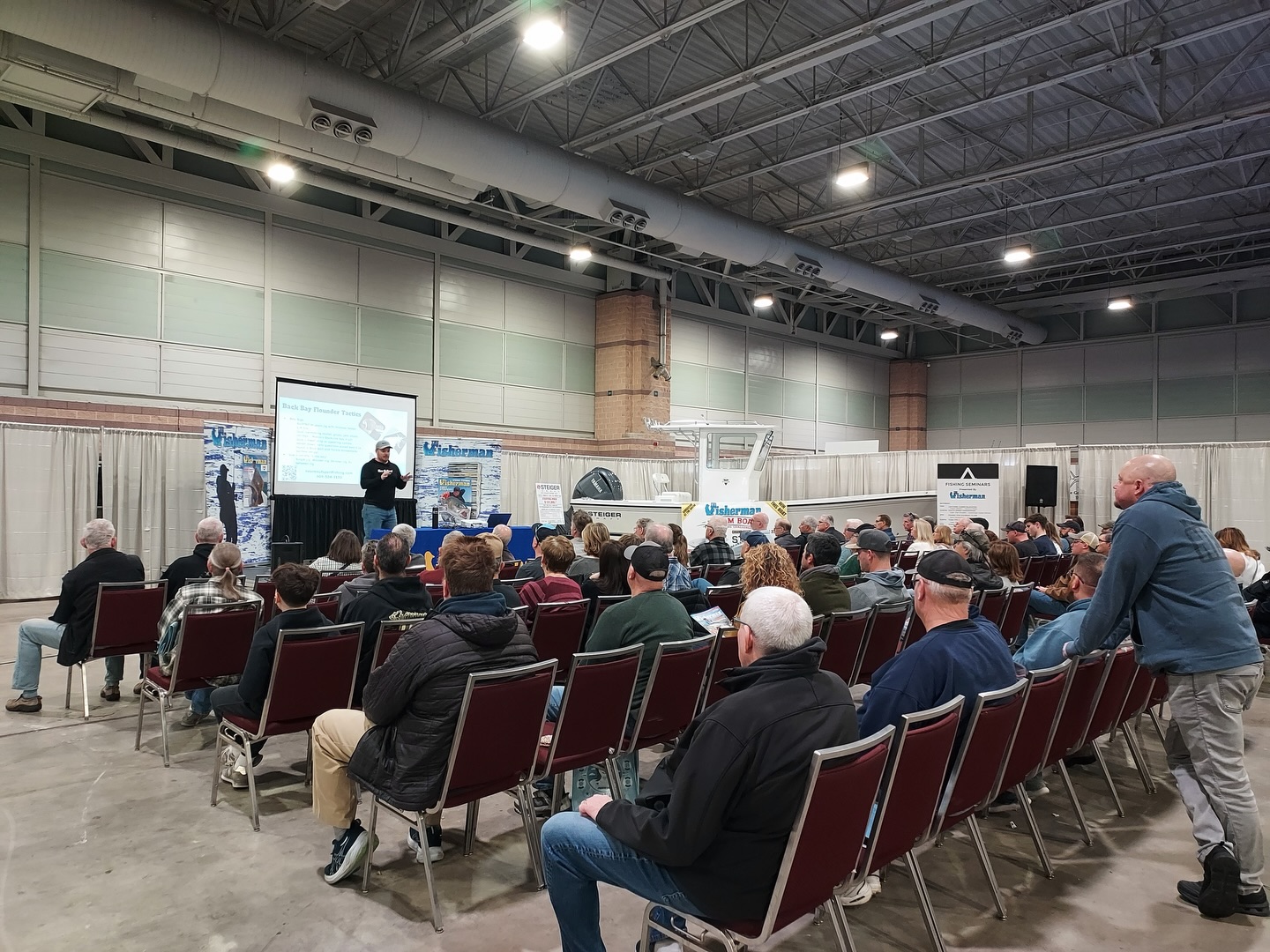 Had a blast at the @acboatshow talking flounder on the @thefishermanmag stage! Can’t wait to be back next year!! Thank you for having me @jimhutchinsonjr