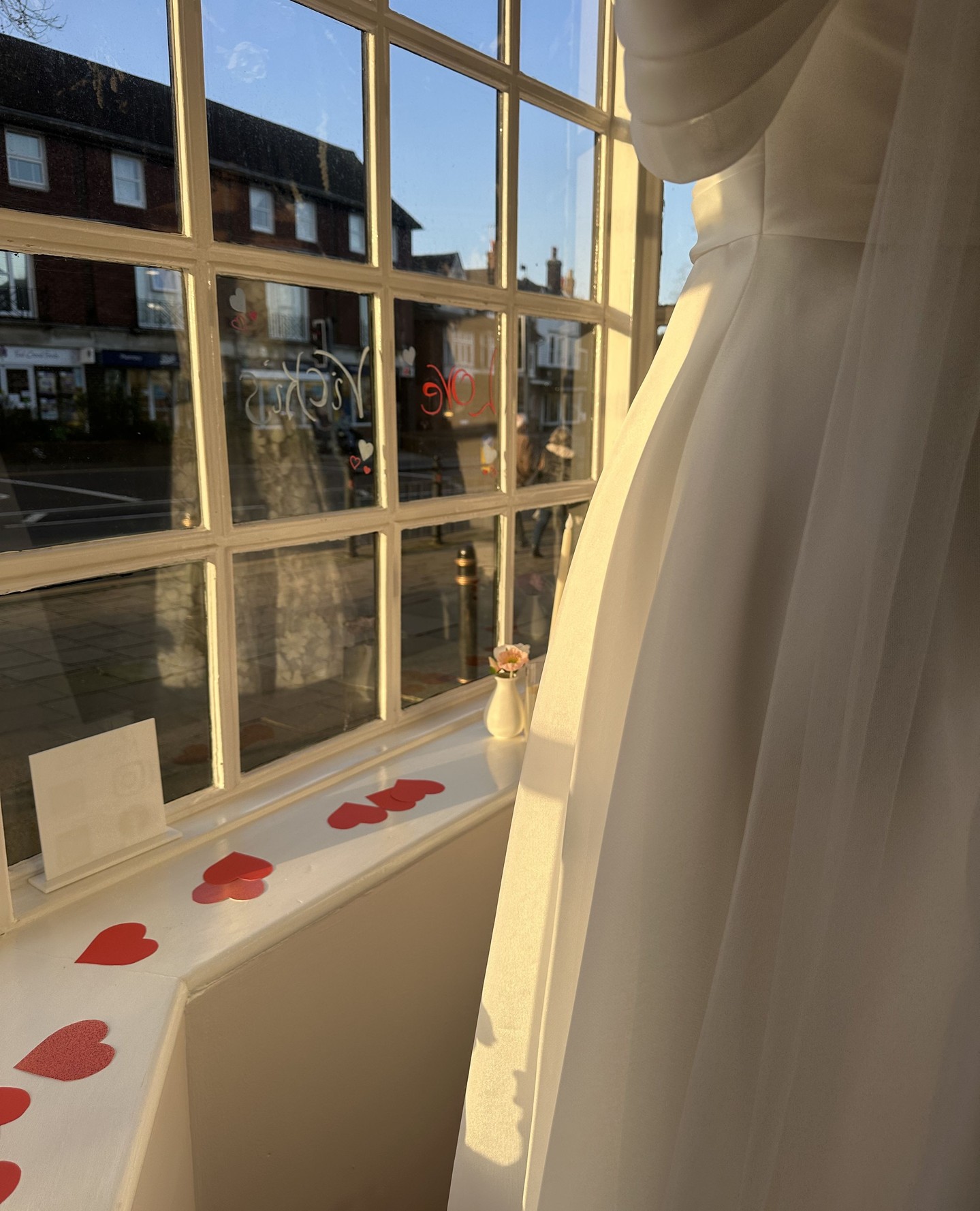 Our Month of Love❤️
What a beautiful month February has been. We celebrate love everyday doing what we do but this month we decided to truly embrace it and have really enjoyed sharing our 'Love Vicki' campaign with you all. Involving past and present brides, words or wisdom from family and friends. We hope you enjoyed it to!
Here are also a few of our highlights from this month:
1. Love, Vicki Window.
2. Exciting post from Bridal Week.
3. Fully booked weekends together.
4. First signs of Spring in Tenterden.
5. Treating our daddy to a birthday lunch in Tenterden.
6. Finishing work while it is still light outside.
7. The boutique flooded with the golden hour.