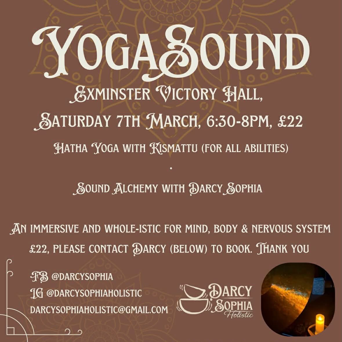 If you missed the day retreat, don’t worry we are doing a yoga and sound session on 7th March!
If you want to join message me or @darcysophiaholistic
Doing yoga and preparing the body for a deep sound healing session. Deep relaxation for the mind and body. See you there.
#healing #relaxation #sound #selflove #yoga