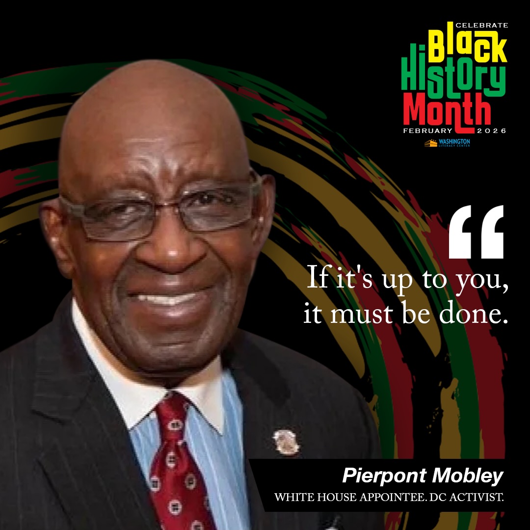 Pierpont Mobley, a White House appointee, veteran activist, and champion of District small businesses, died on Jan. 22, 2026. A husband, father, and entrepreneur, Mobley, 88, is being remembered for his dedication to uplifting others through equal employment and justice overall.
“He started in the White House but earned much love in the community,” the Rev. Anthony Motley told The Washington Informer, reflecting on Mobley’s life and legacy.
A D.C. native born in 1937, Mobley was educated in the District, where he attended Antioch School of Law, receiving a graduate degree in equal employment opportunity and a master’s of legal studies in employment law.
Author of “Black Side of The White House: A Memoir for Generations to Come,” Mobley’s public service began in the Carter administration, and for more than 25 years, he was an equal employment opportunity specialist for various agencies in the federal government.
Learn more about him at https://www.washingtoninformer.com/pierpont-mobley-human-rights-activist/
Black History Month is about celebrating the triumphs, acknowledging the struggles, and carrying forward the legacy of resilience, innovation, and excellence. Let’s honor the past and continue to build a brighter future.
#blackhistorymonth #bhm2026 #dchistory #adultliteracy #blackexcellence