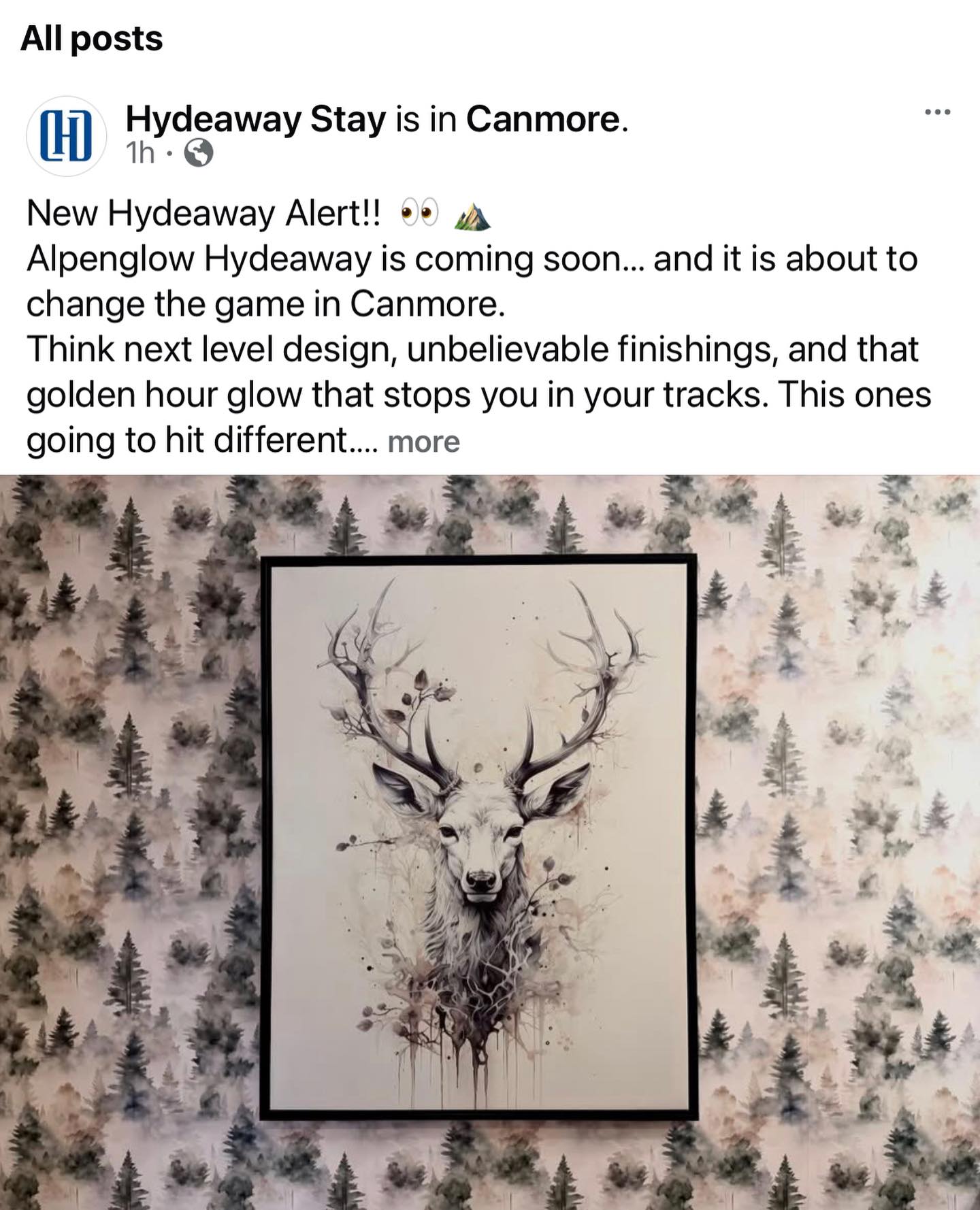 I know I have been very quiet lately, but I’m happy to say I’m having the time of my life here in beautiful Canmore, Alberta. I have been busy doing the design and renovation on three units in Canmore. It has been hours of planning, hard work, wallpapering, painting, doing applied moulding, and of course hunting for the perfect pieces to complete these units. I’m proud to say, our fist unit is complete and will be up and ready to rent soon. Our brilliant partners at @hydeaway.stay who manage our units, posted this little sneak peek. The full reveal will be launched soon! So exciting!
#canmore #canmoreairbnb #shorttermrental #renovation #luxurystay