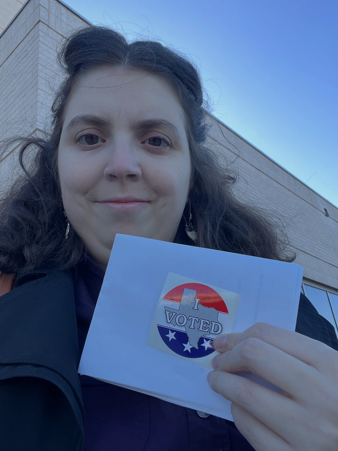 Ahead of @jeremymjordan returning to Texas for his band ageofmadnessband’s concerts, I needed to prepare by voting in the Texas primary election. 💙🎶 🗳️#RockTheVote #Election2026