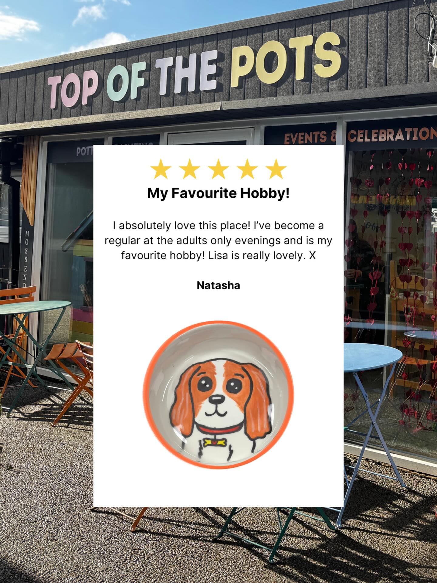 It’s almost the weekend and another lovely 5 🌟 review has landed!
If you haven’t been to a late paint yet you’re missing out, a relaxed environment where you can bring your own drinks and nibbles and enjoy a relaxed evening.
Every Wednesday 6.30 - 9pm
https://www.topofthepots.co.uk/late-paint-18
#potterypainting #pottery #nightout #friends #berkshire