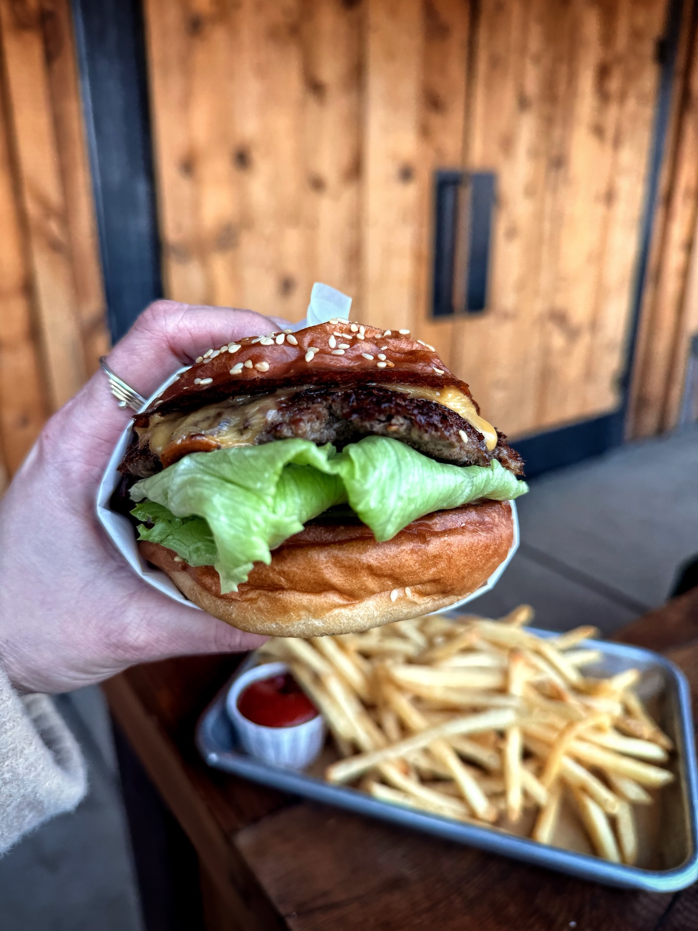 You know what will chase the gloom away (or at least make you forget about it)? A nice, juicy @pitchforktbeef burger from The Barn in Sisters. 🍔
We’re talking perfectly grilled grass-fed beef from down the road, stacked just right, served warm, satisfying, & exactly what a gray day is craving. Cozy up, take a bite, & let the worries go.