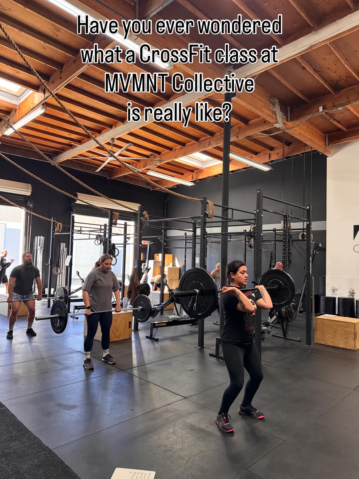 Have you ever wondered what a CrossFit class at MVMNT Collective is really like?
People from different backgrounds.
All stages of life.
All fitness levels; from beginner to highly experienced.
A wide variety of movements and training tools.
Some people will do workouts “scaled” some will do workouts “RX”
Options and modifications to best suit each individual.
What is consistent in each CrossFit class?
Good Vibes
Coaching & Safety
Support
Community
MOVING
Our CrossFit program is developed to enhance an individual’s competency in a multitude of diverse physical demands. Our coaching staff will teach you how to move safely, effectively, efficiently, and with the necessary range of motion and movement patterns that ensure the best results. You’ll enjoy a workout in a fun, supportive and fast-paced environment.
Come MOVE with us✨
Send us a message out to see if we’re the right fit for you and to find out how to get started!
#crossfit #crossfitgym #sanmarcosca #crossfitcommunity