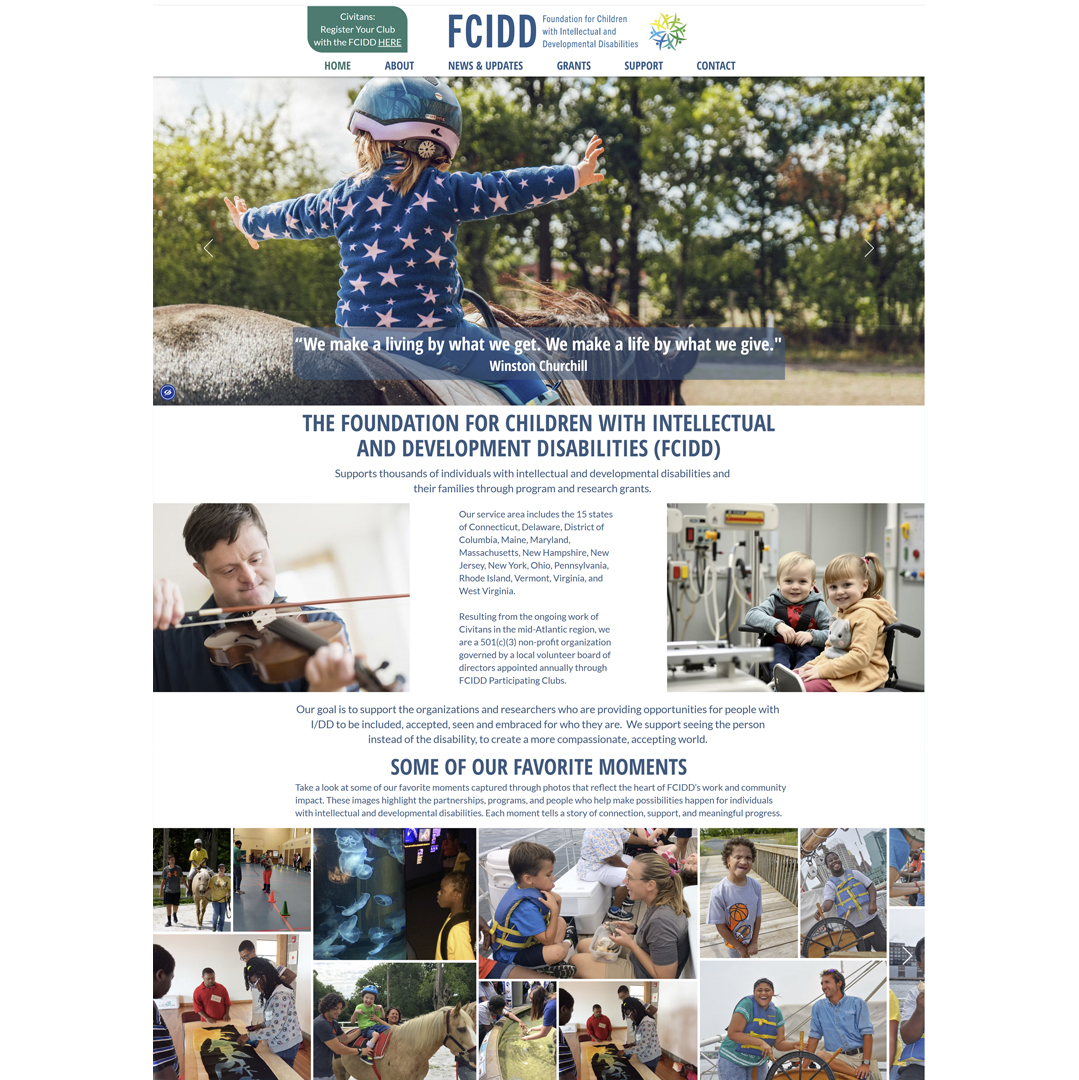 Petite Taway is proud to spotlight our client, FCIDD (The Foundation for Children with Intellectual and Developmental Disabilities), and the life-changing work they do in our community every day.
FCIDD’s mission is to provide high-quality, compassionate support and services to individuals with intellectual and developmental disabilities so they can live meaningful, productive, and fulfilling lives. Through residential services, day support programs, skill development, and community engagement opportunities, they empower individuals to grow in independence, confidence, and connection.
We had the honor of designing their website — and continue to maintain it — ensuring families, supporters, and community partners have an accessible, welcoming digital space to learn about their programs, resources, and impact. Their online presence reflects the heart of their work: dignity, inclusion, and opportunity for all.
It is always a privilege to support organizations that are strengthening families and transforming lives.
Learn more about FCIDD and their incredible mission:
https://www.fcidd.org/
#PetiteTaway #ClientSpotlight #FCIDD #NonprofitWebDesign #InclusionMatters #CommunityImpact